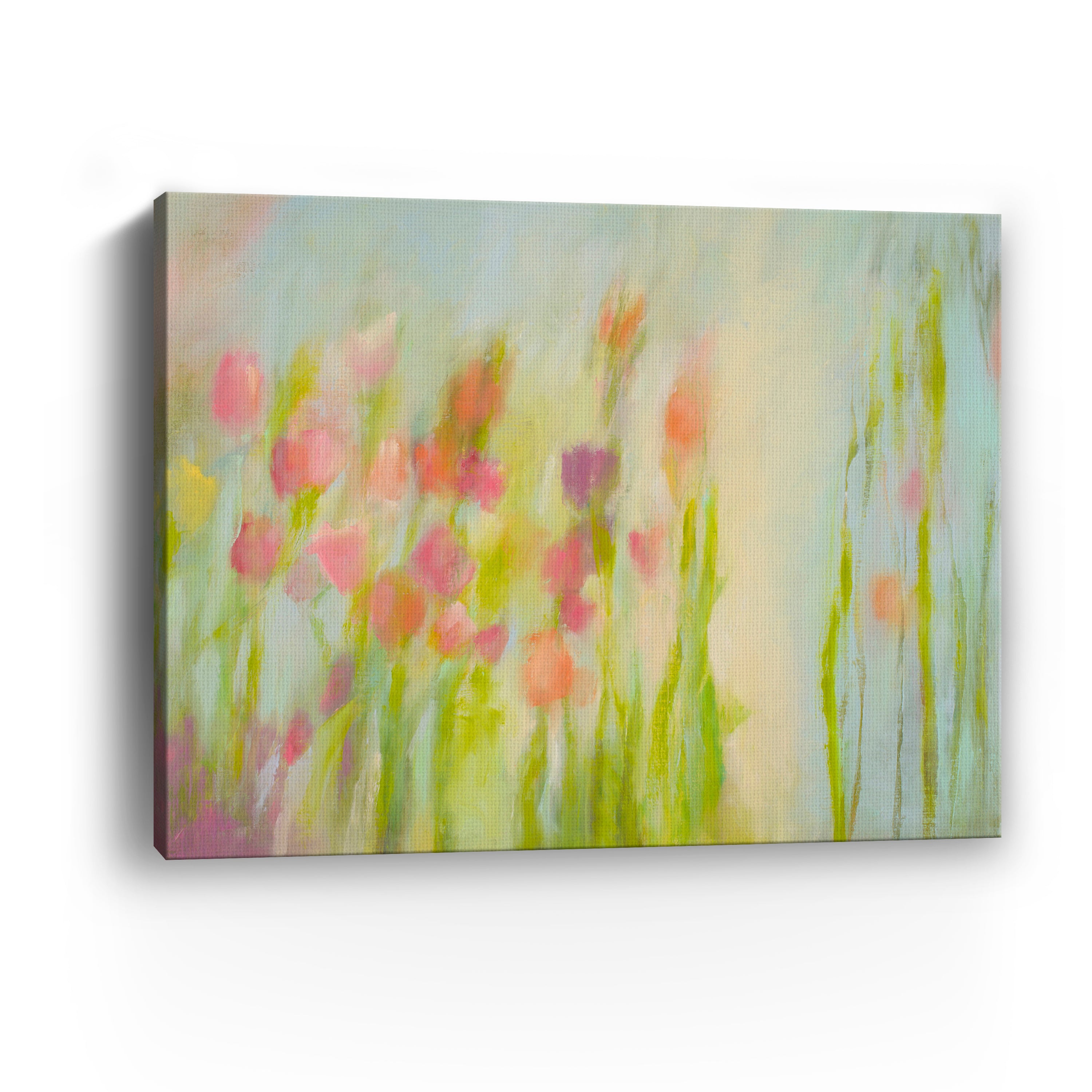Garden Light Canvas Giclee with Oak Frame