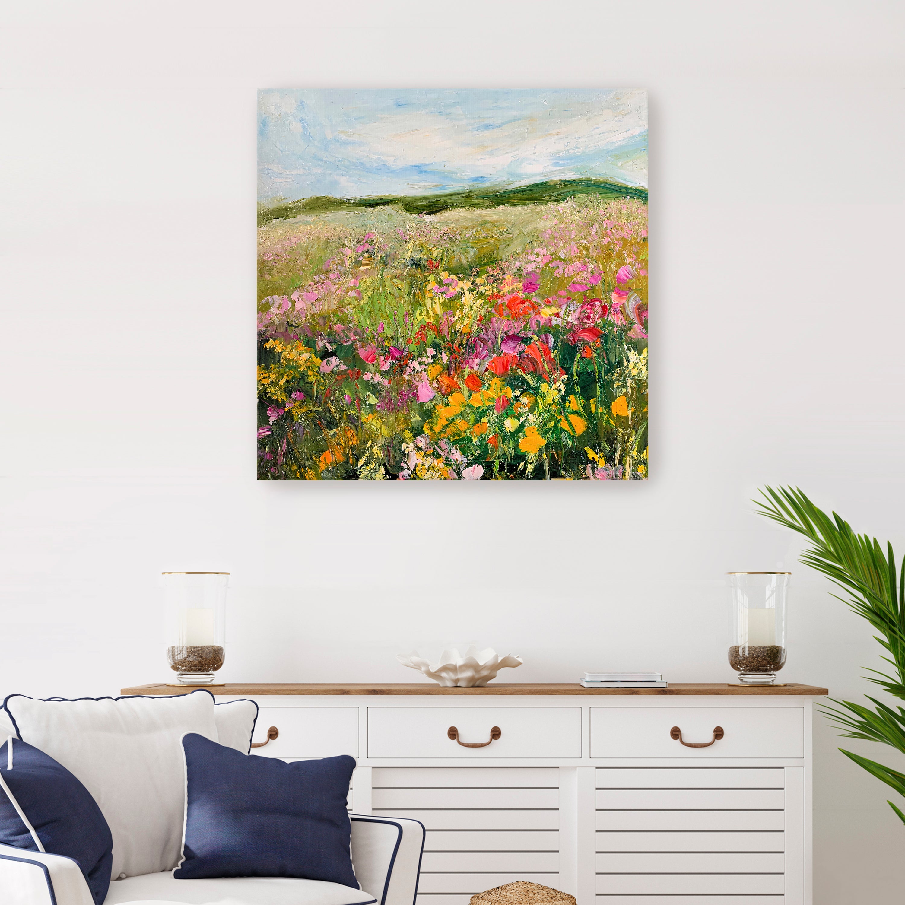 Wild Flowers Meadow Canvas Giclee