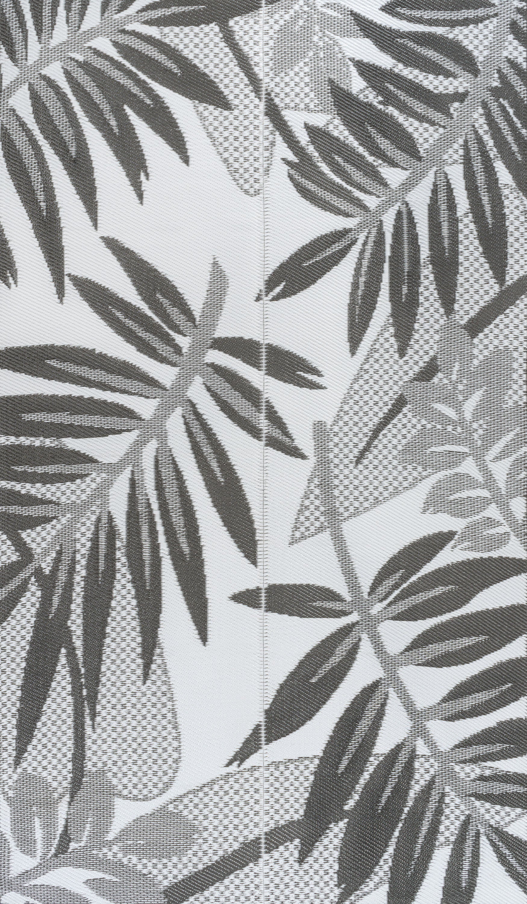Wilde Classic Botanical Foldable Waterproof Reversible Plastic Straw Outdoor Rug