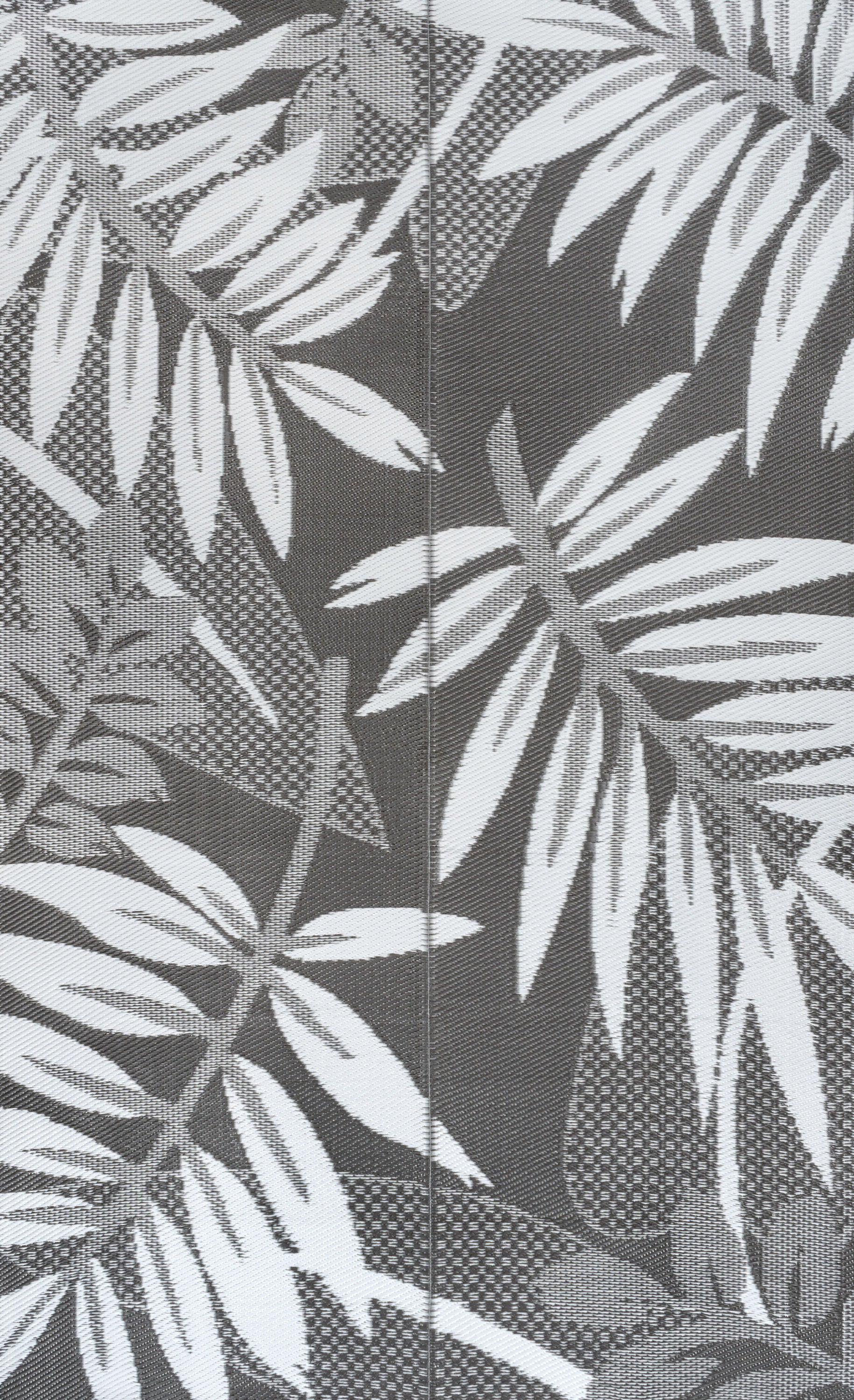Wilde Classic Botanical Foldable Waterproof Reversible Plastic Straw Outdoor Rug