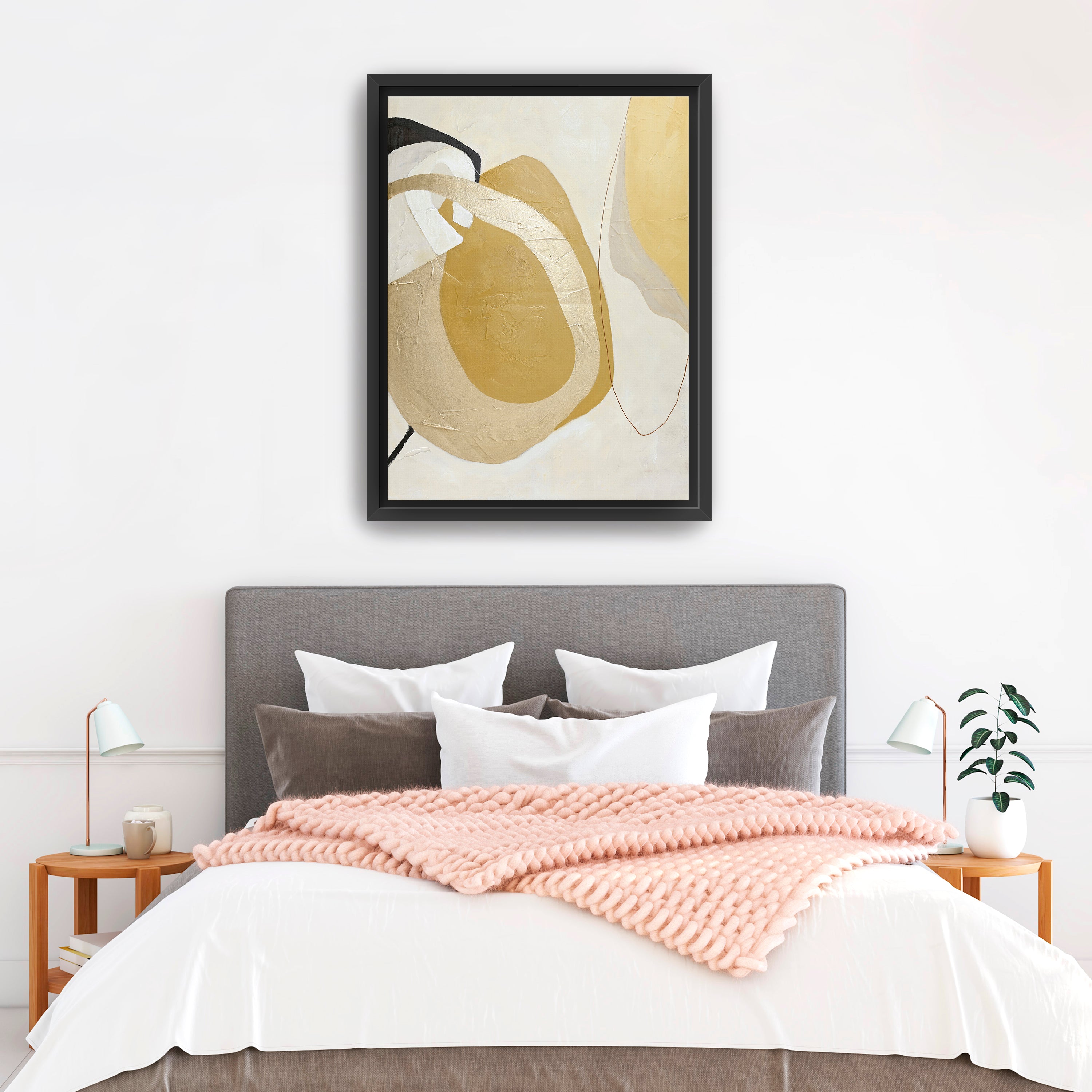Stardust Canvas Giclee with Dark Walnut Frame