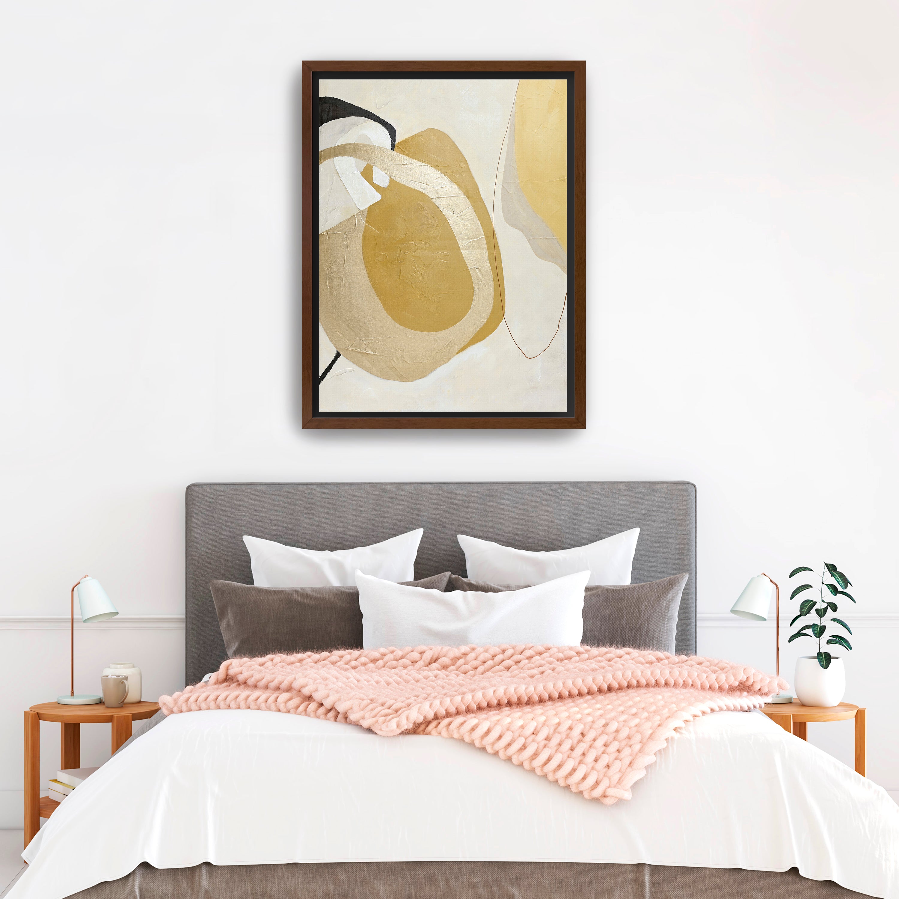 Stardust Canvas Giclee with Dark Walnut Frame