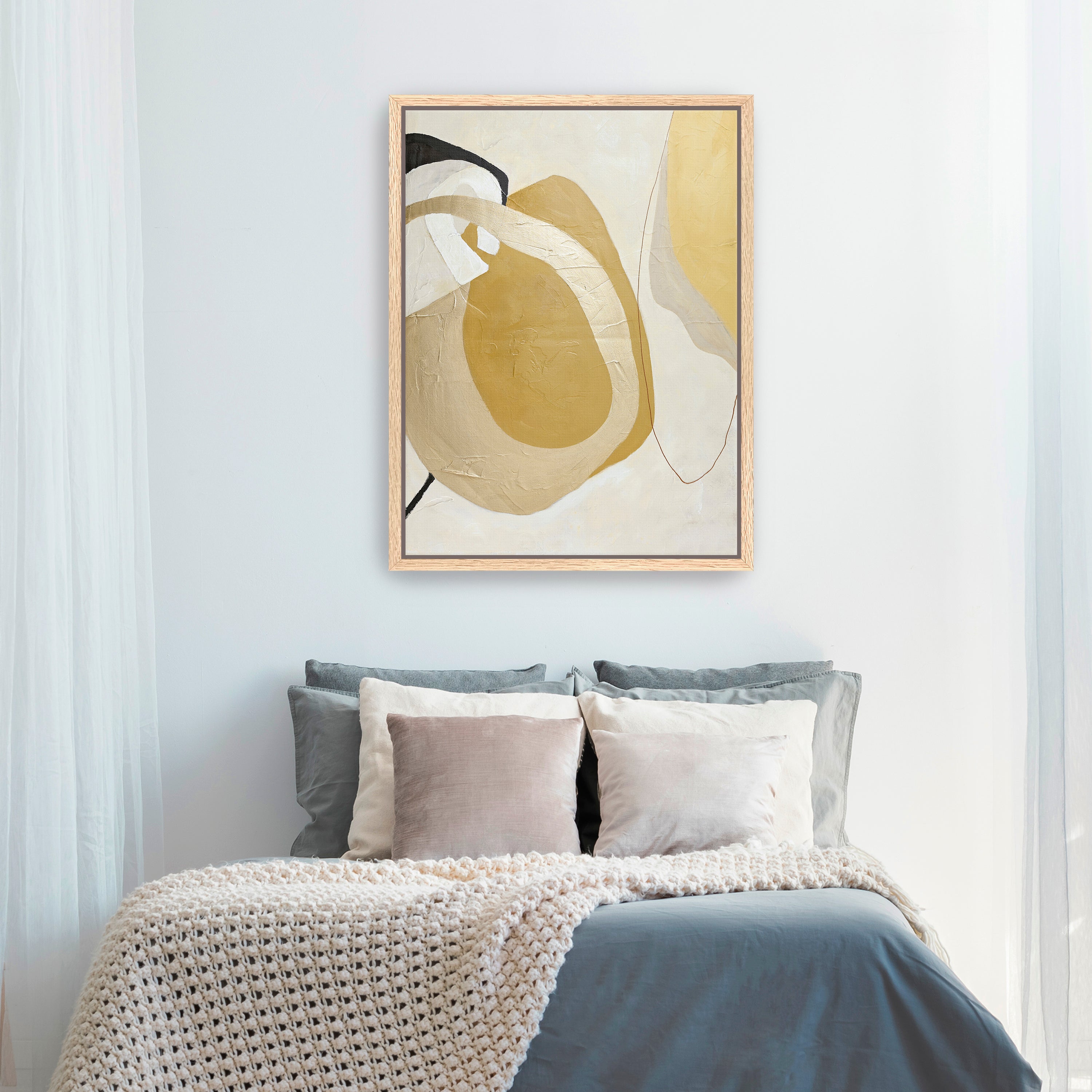 Stardust Canvas Giclee with Dark Walnut Frame