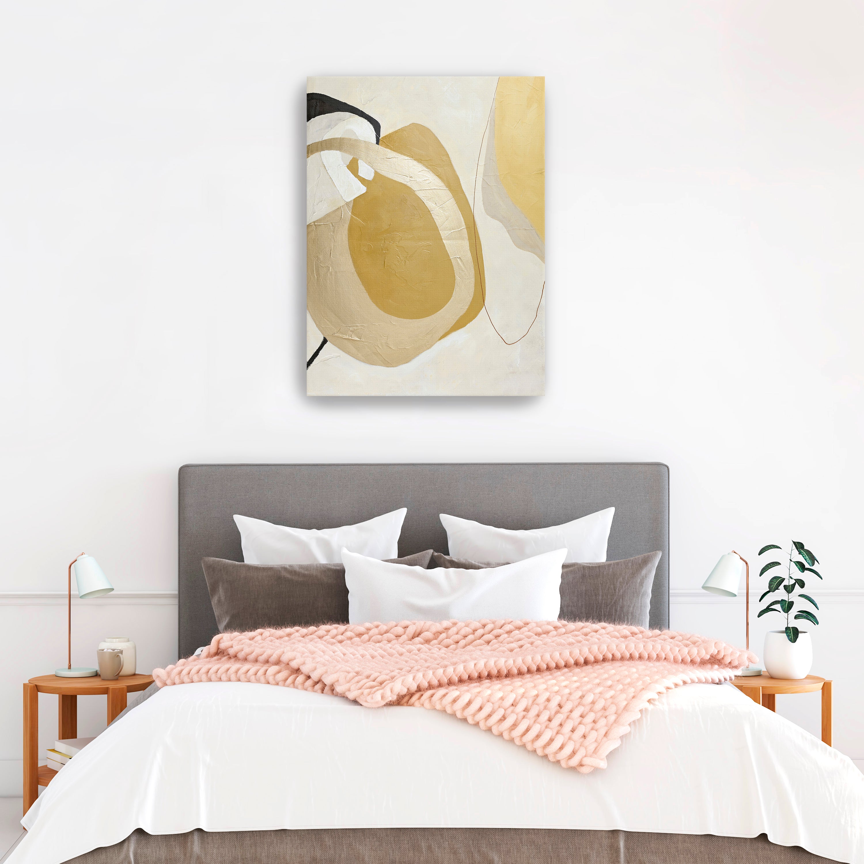 Stardust Canvas Giclee with Dark Walnut Frame