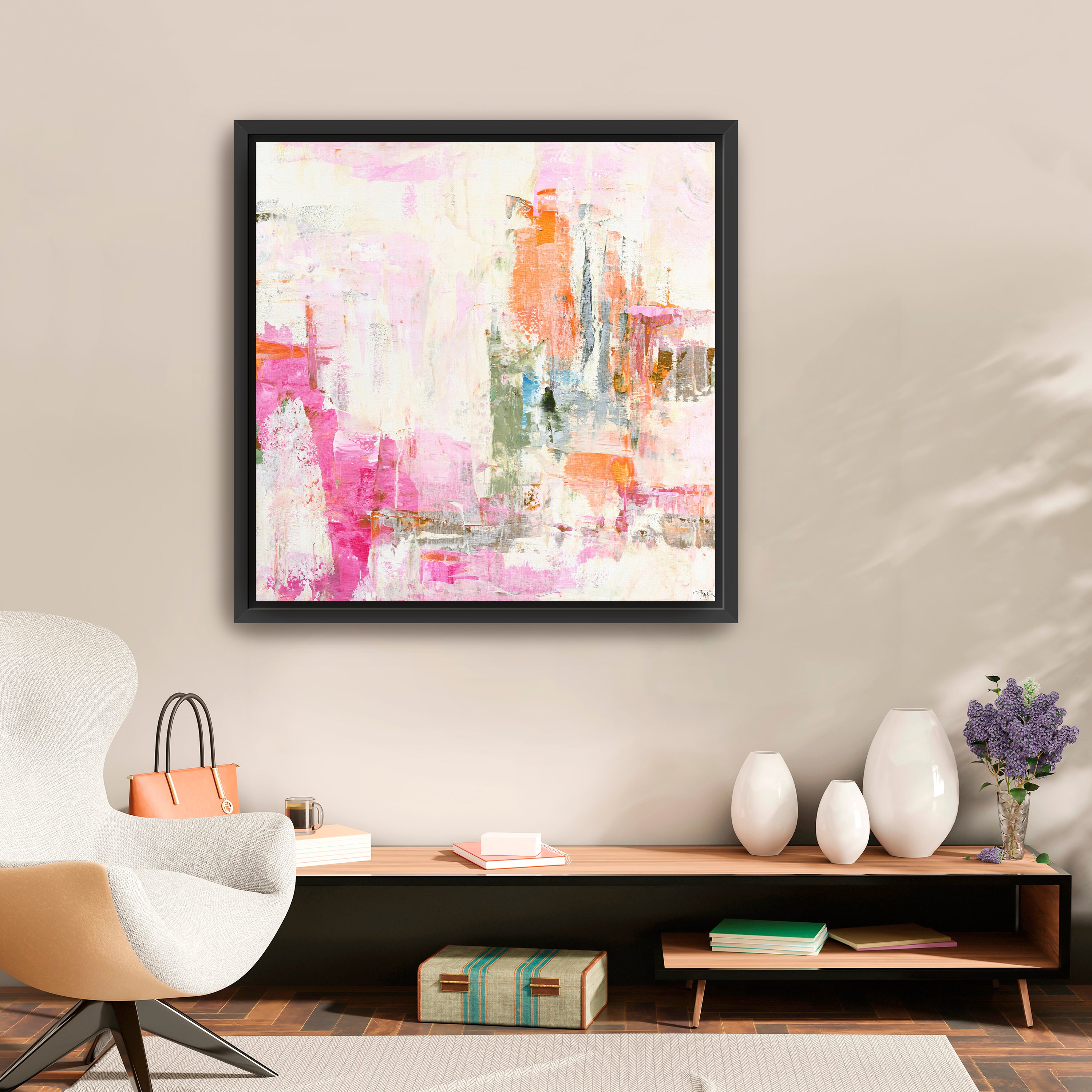 New Age Pink 1 Canvas Giclee
