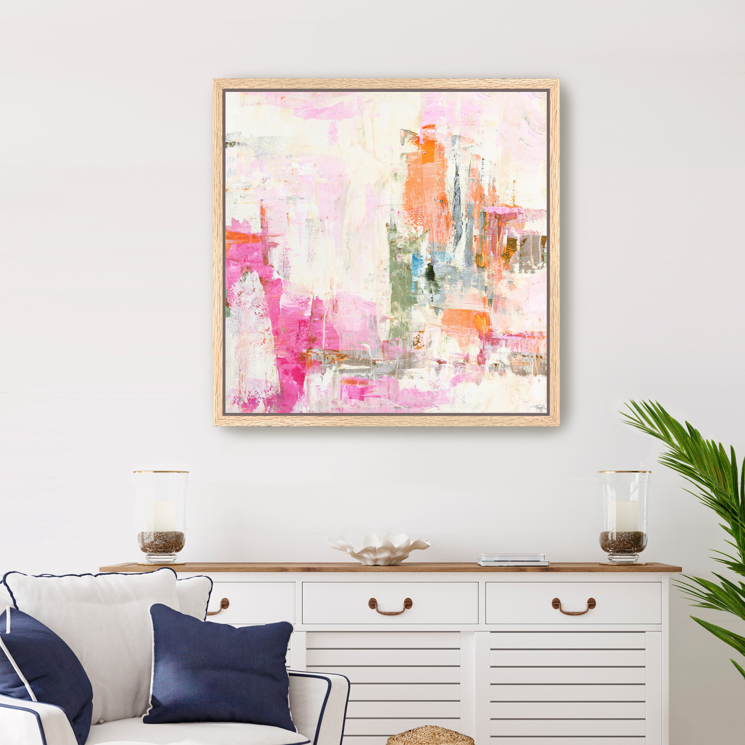 New Age Pink 1 Canvas Giclee