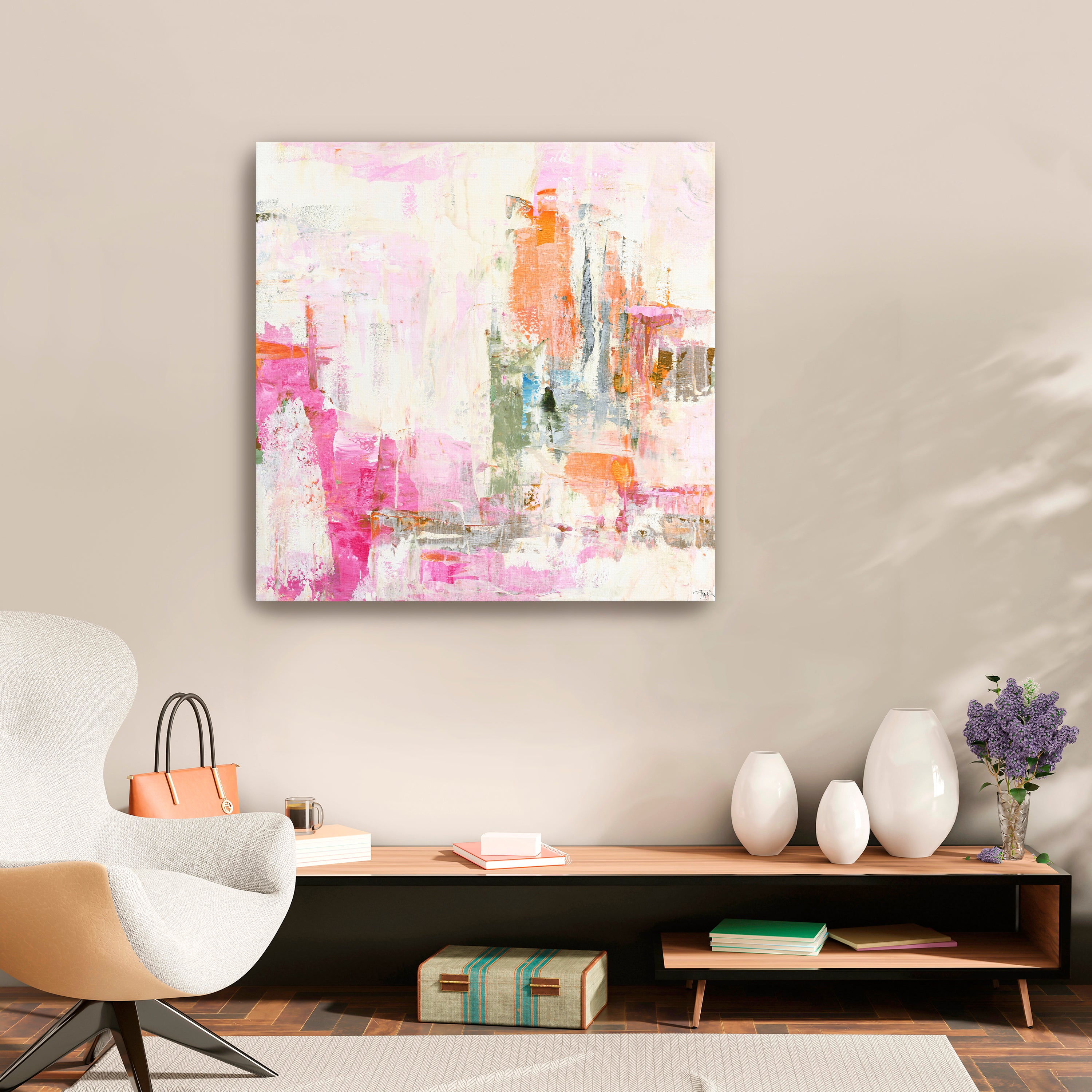 New Age Pink 1 Canvas Giclee