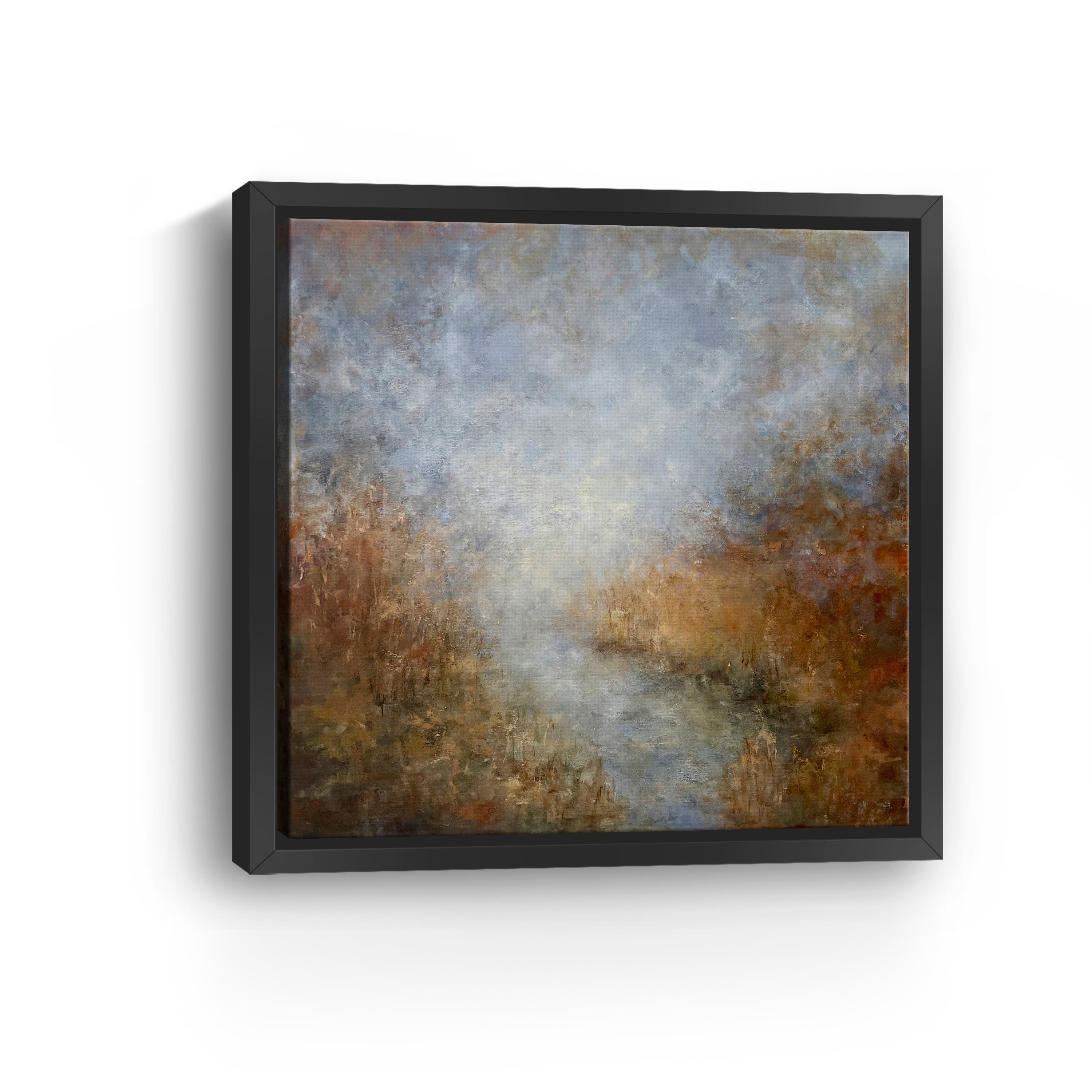 Foggy Lake Canvas Giclee Wall Art