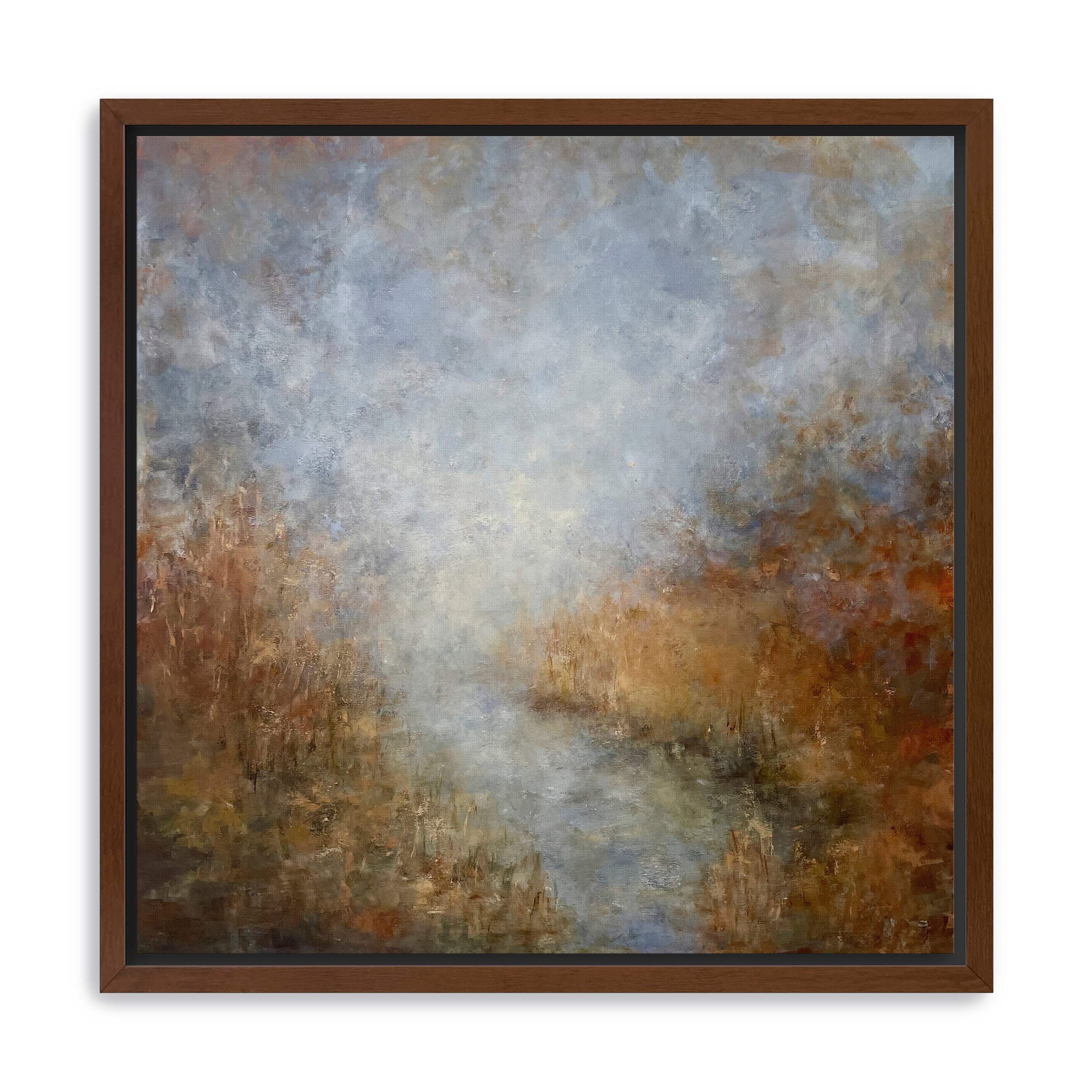 Foggy Lake Canvas Giclee Wall Art