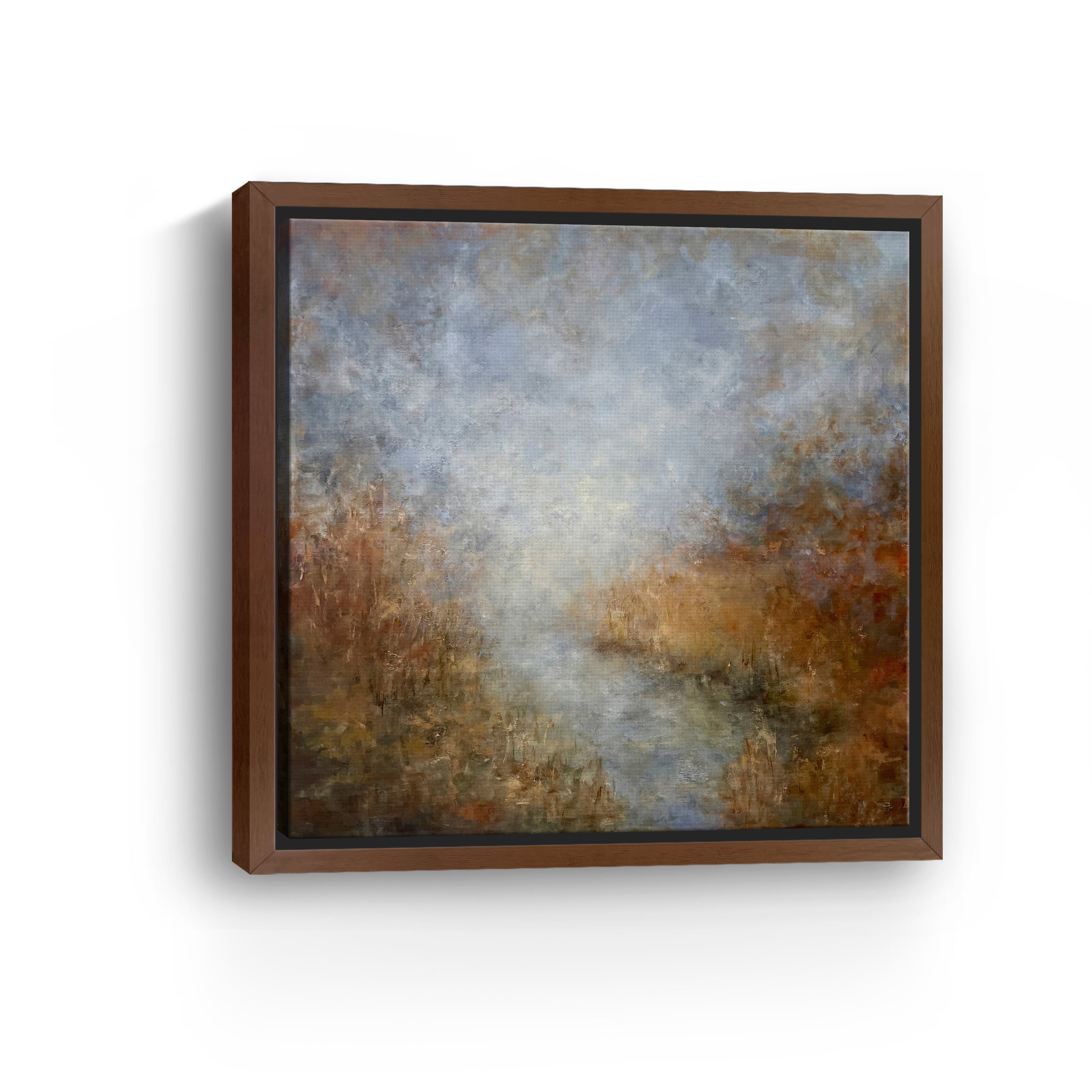 Foggy Lake Canvas Giclee Wall Art