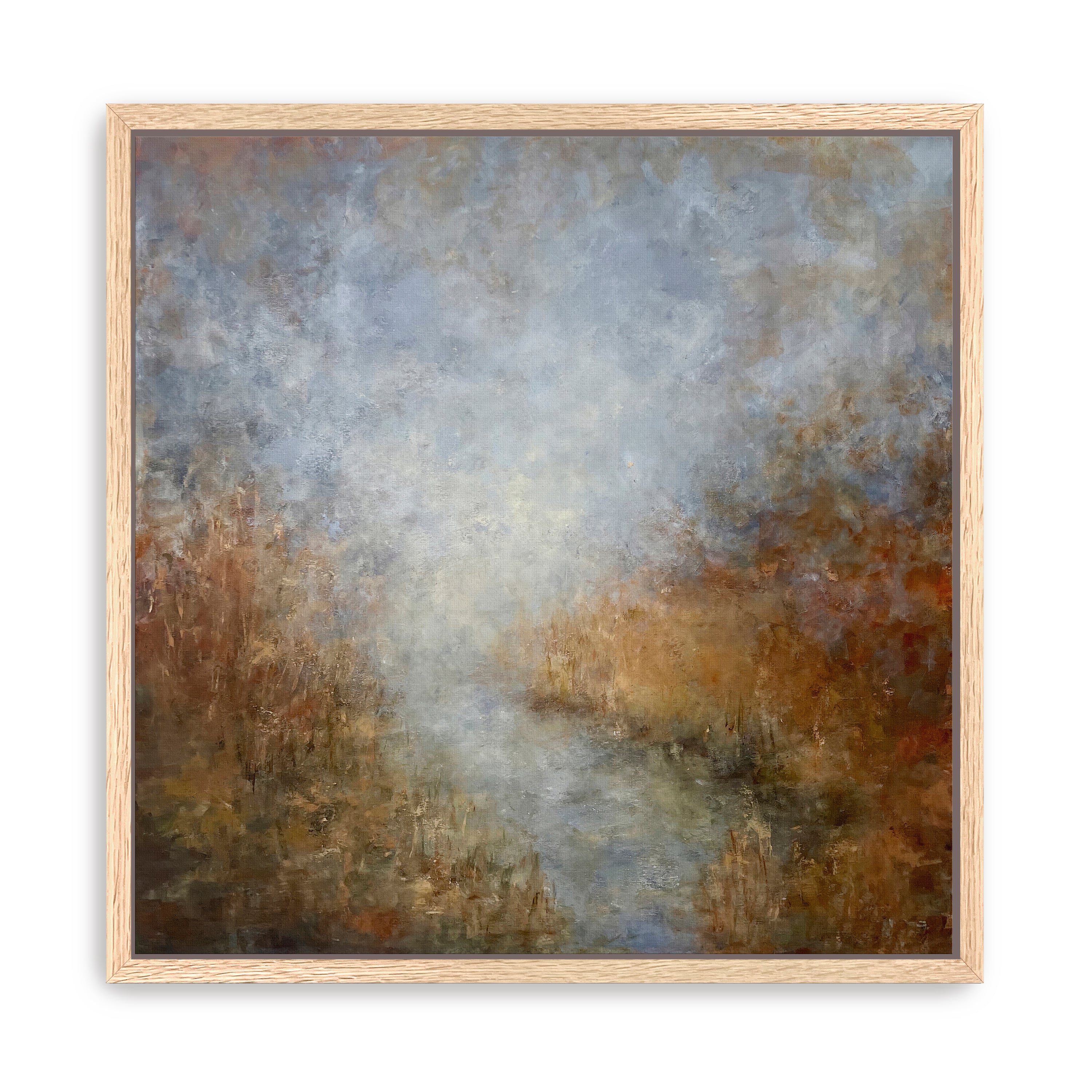 Foggy Lake Canvas Giclee Wall Art