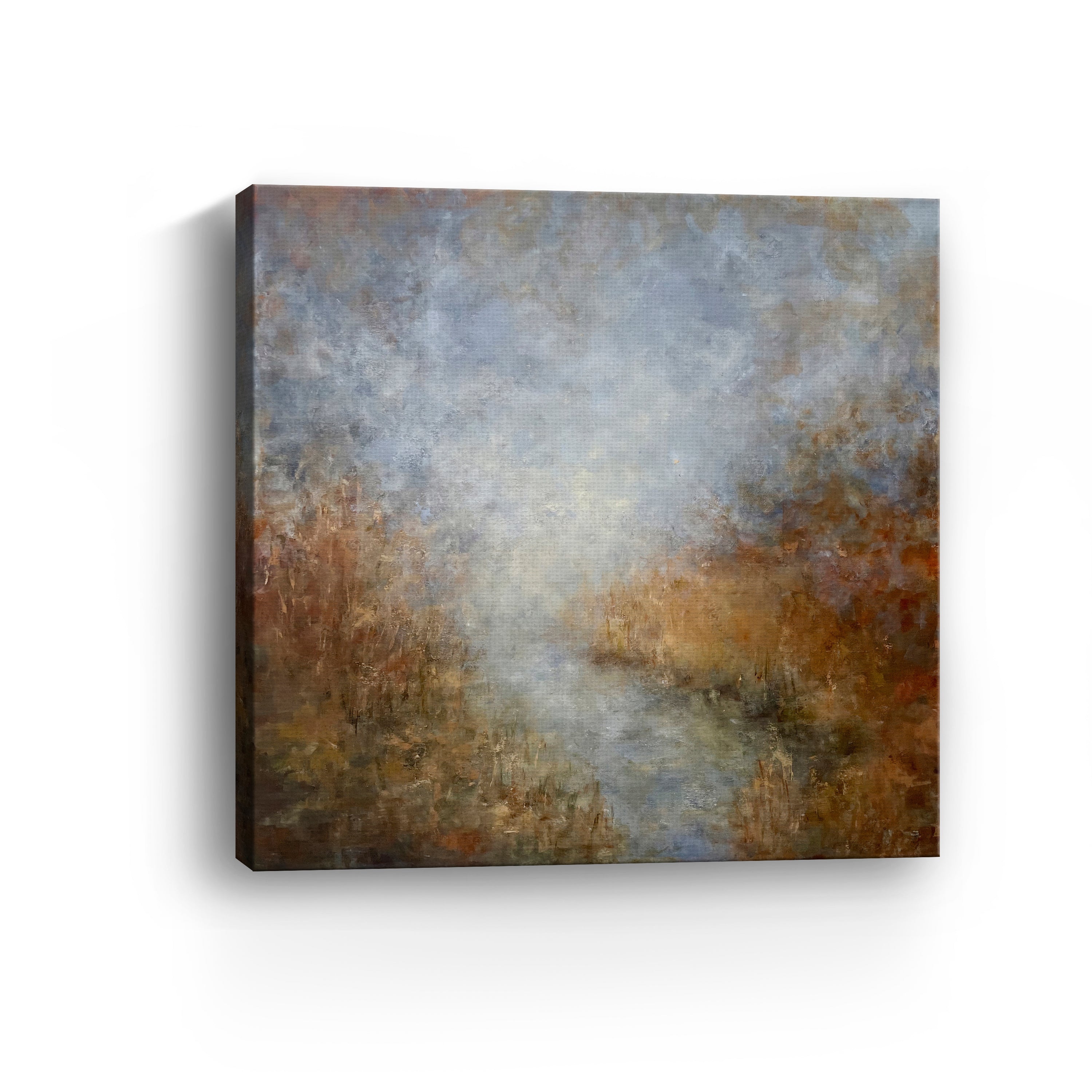 Foggy Lake Canvas Giclee Wall Art