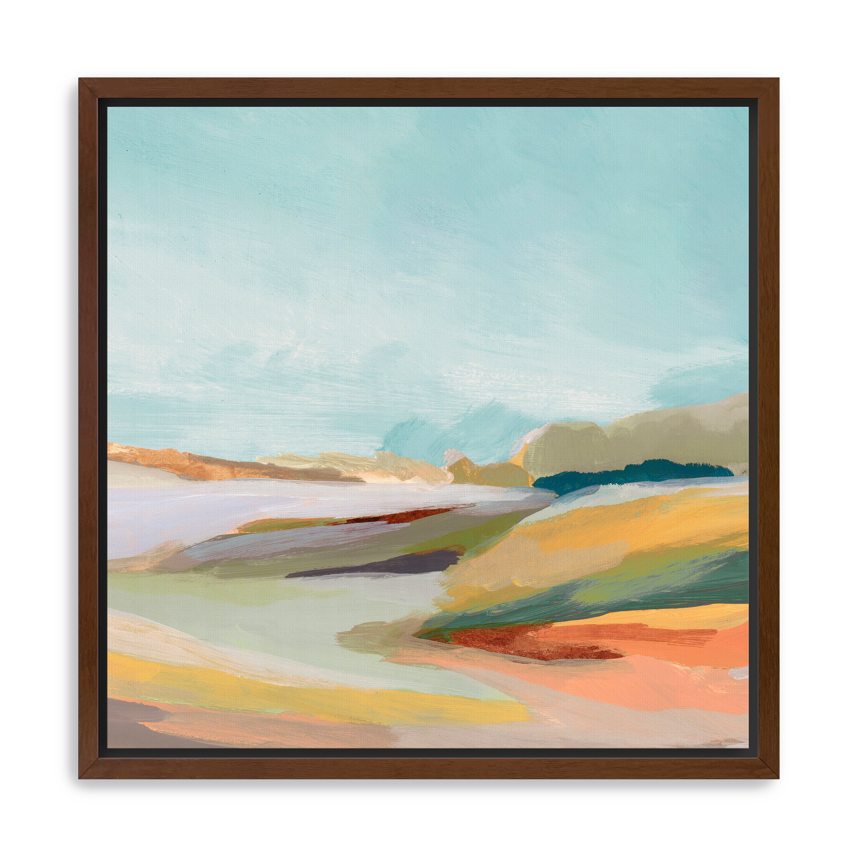Pastel Horizon and Rolling Hills Canvas Giclee