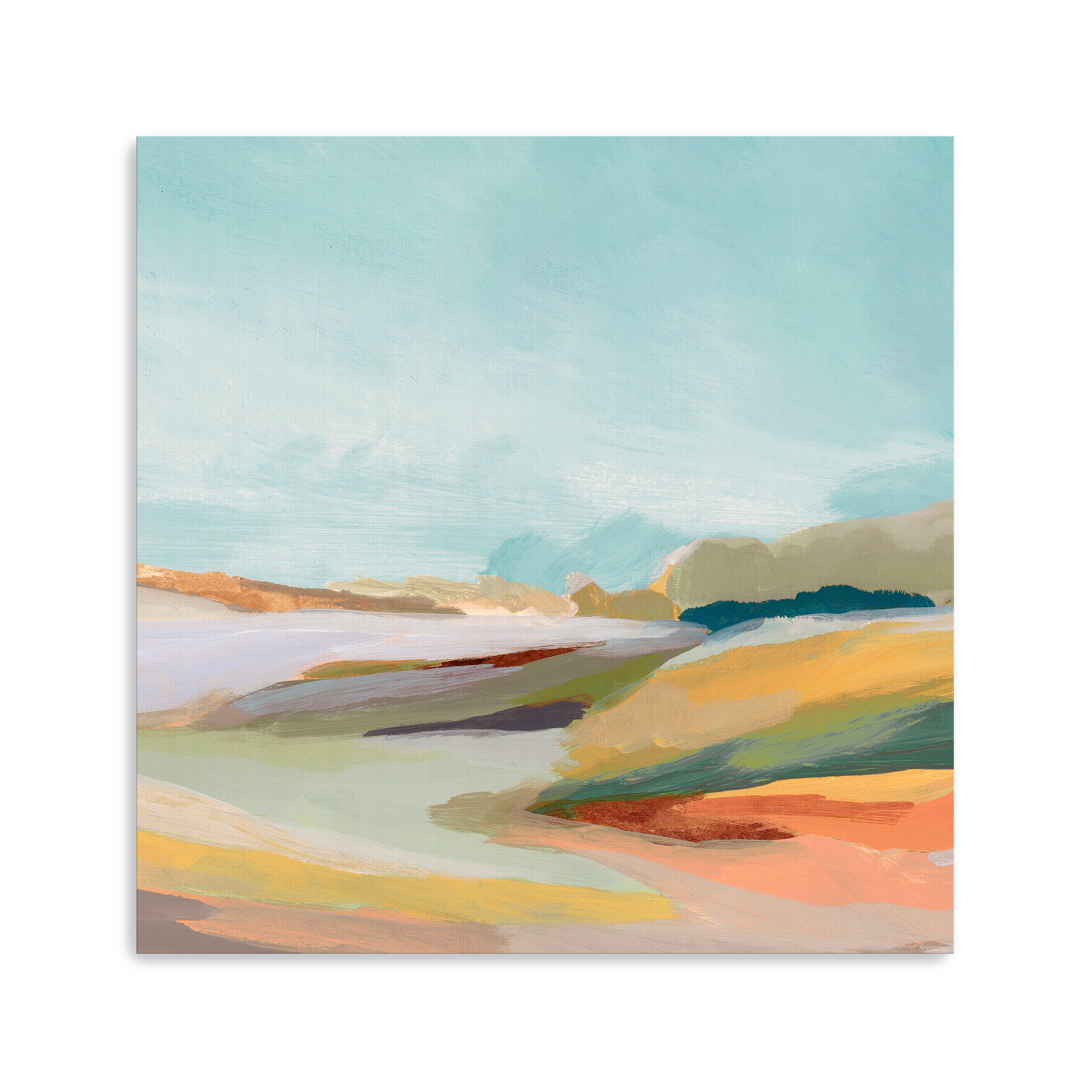 Pastel Horizon and Rolling Hills Canvas Giclee