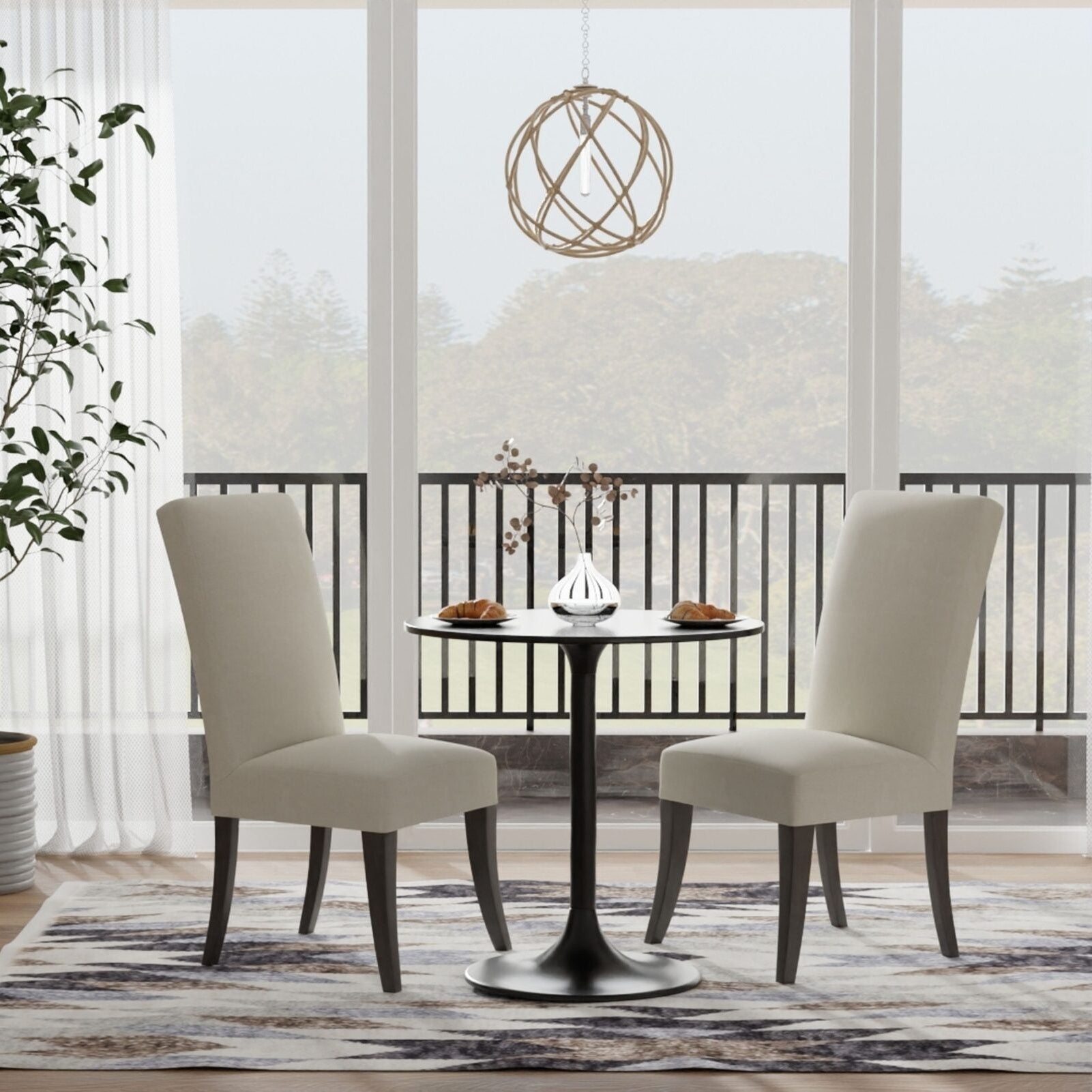 Enzo Round Marble Top Dining Table