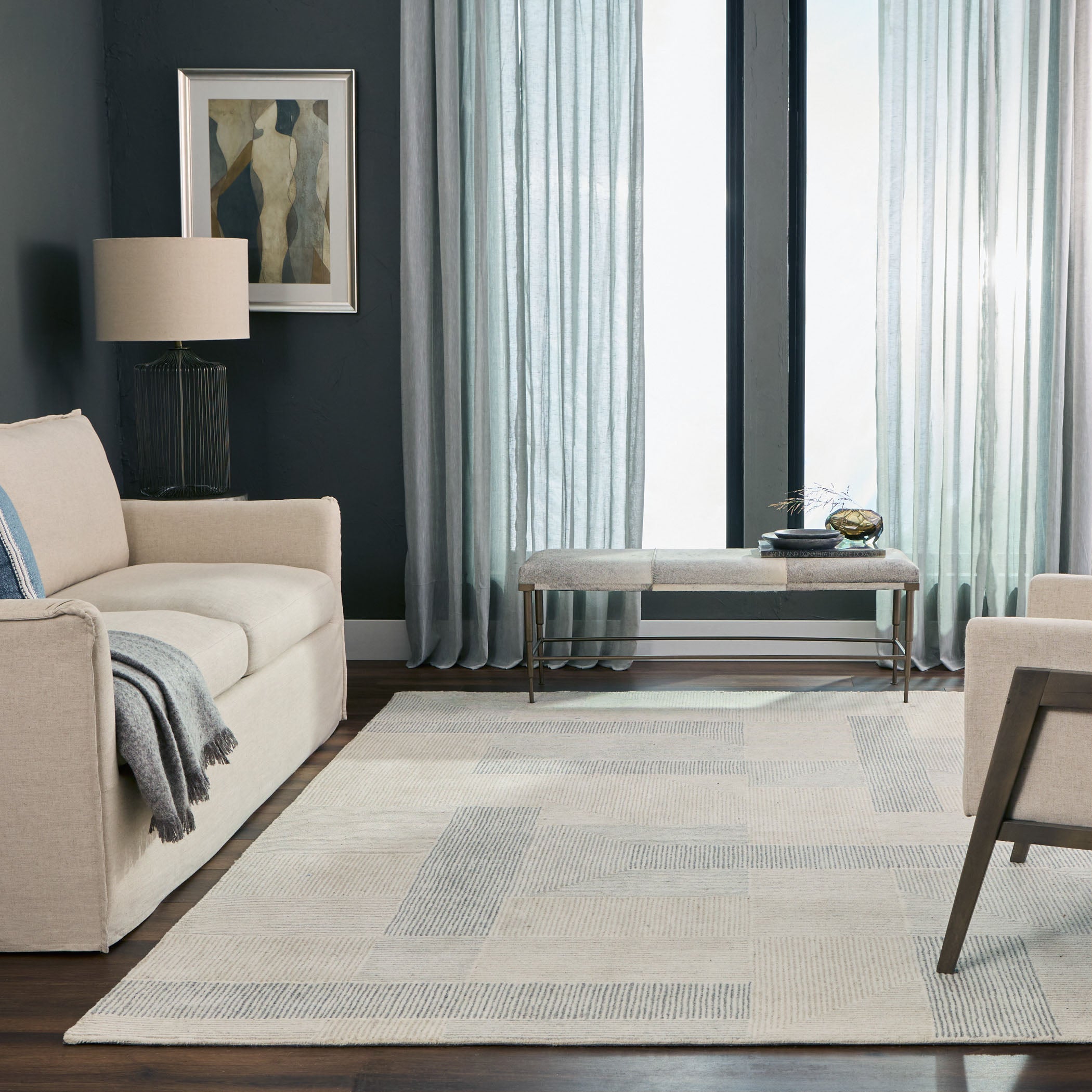 Sachin Gray Ivory Rug