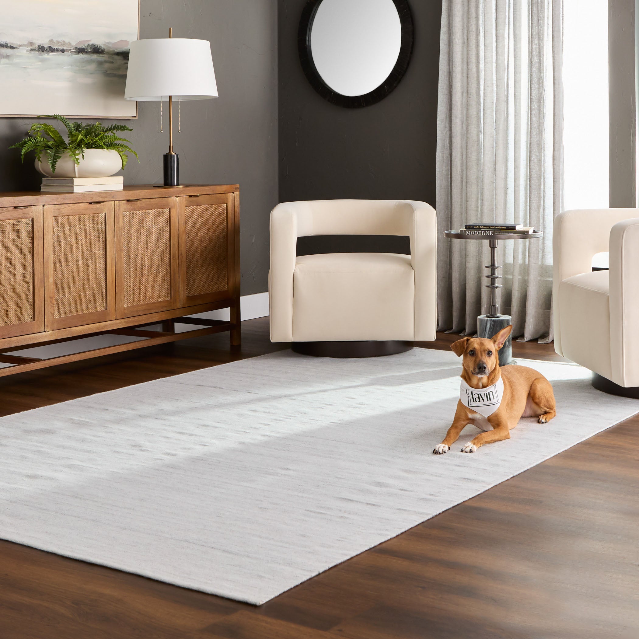 Kiran Reversible Heathered Stipe Rug