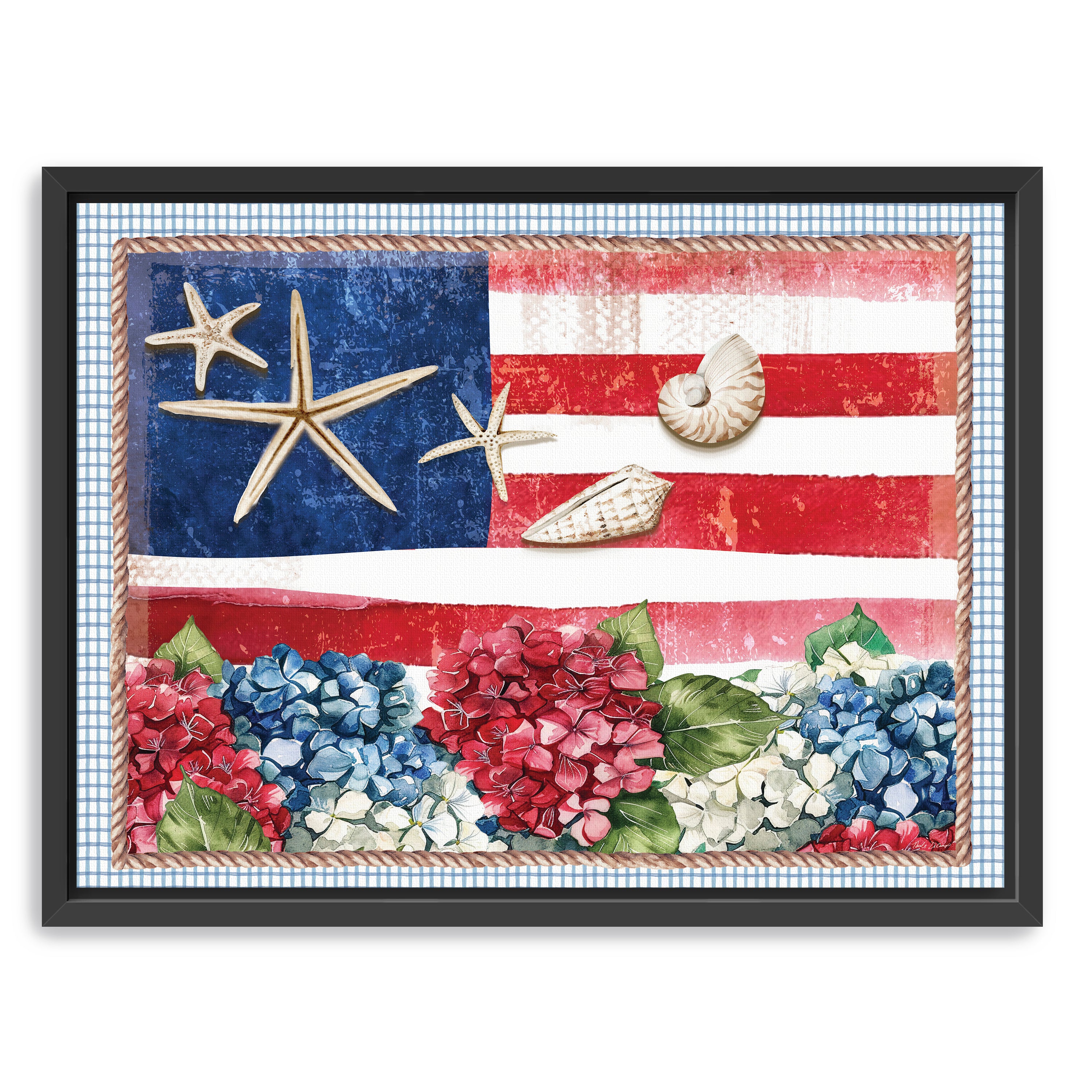 Patriotic Shells II Canvas Giclee