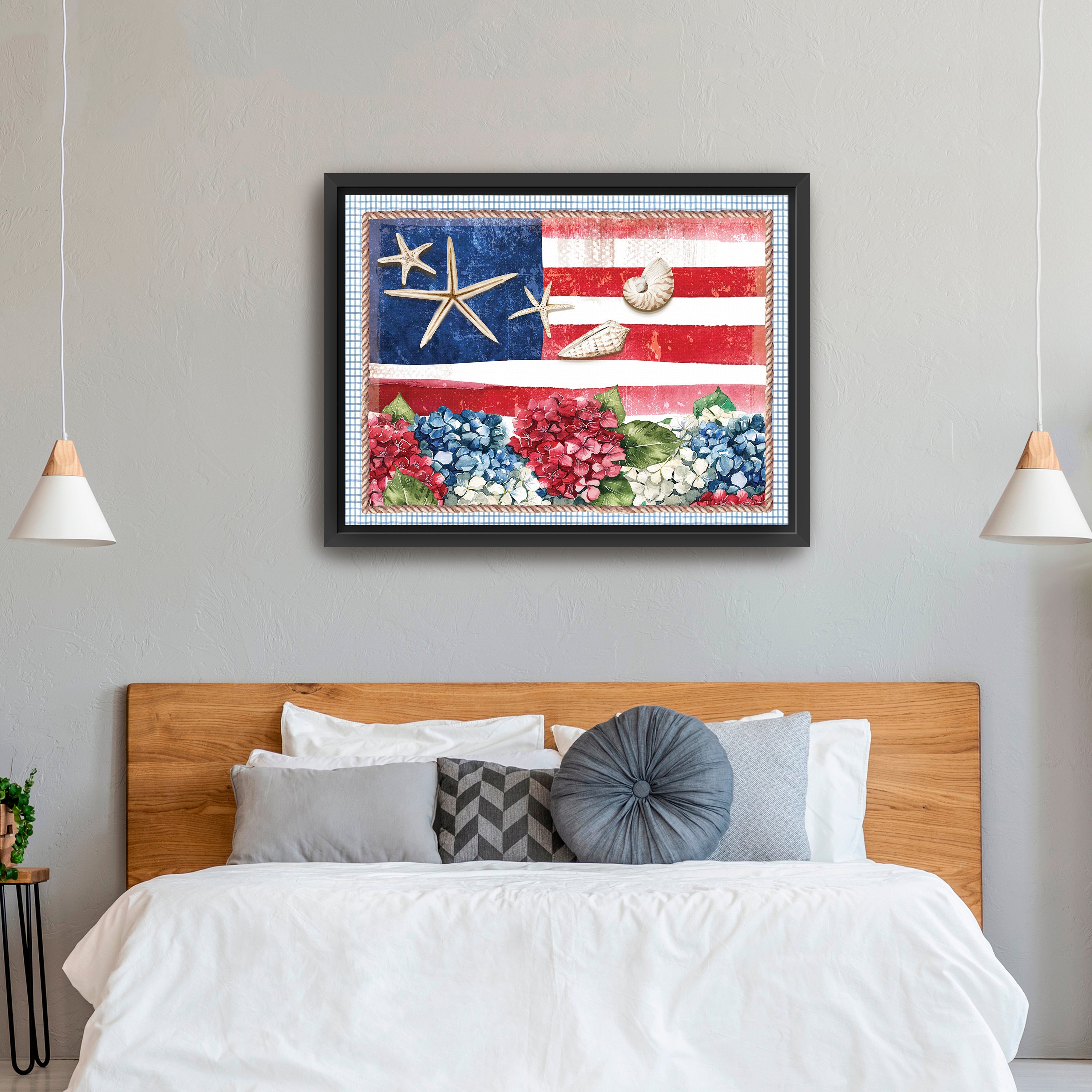 Patriotic Shells II Canvas Giclee