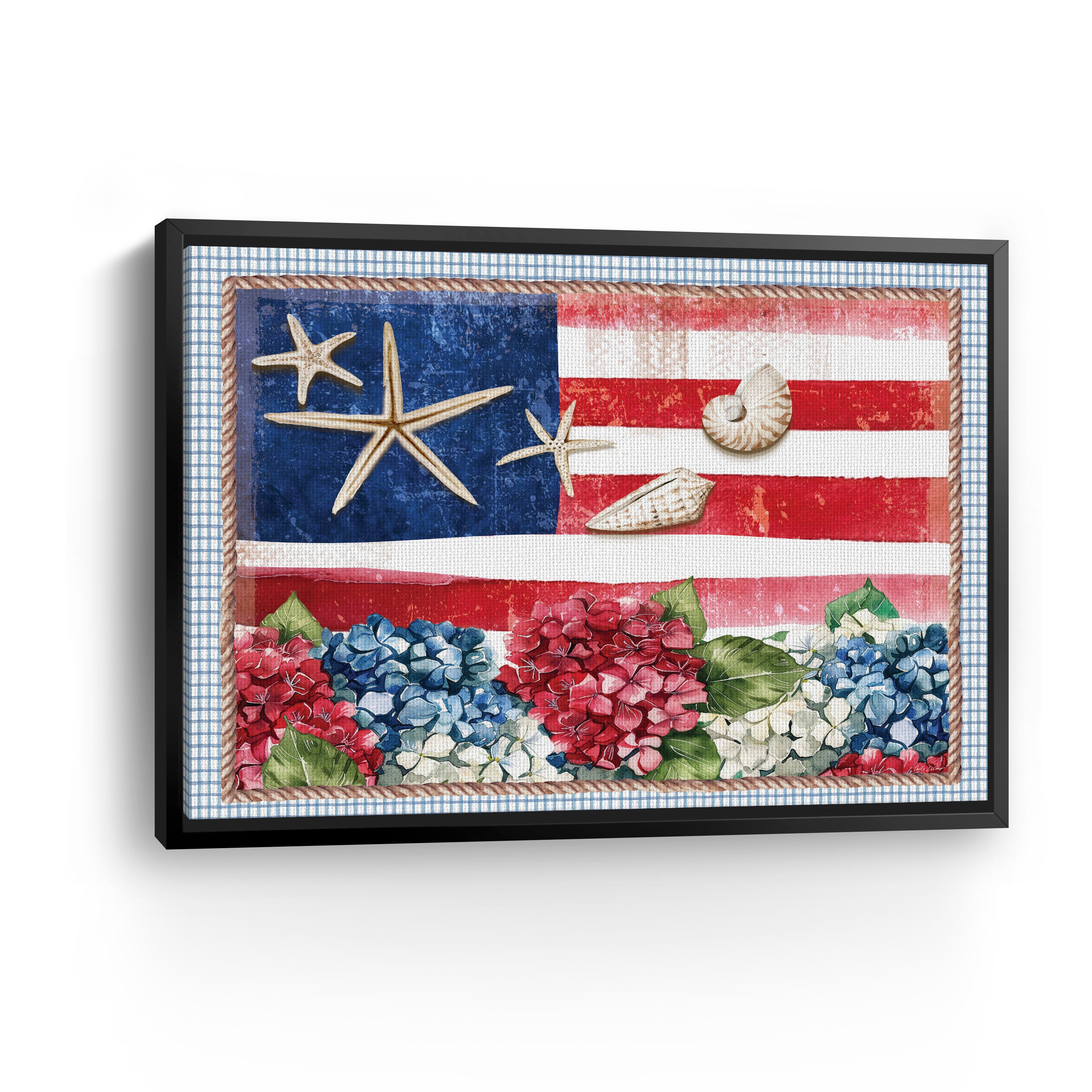 Patriotic Shells II Canvas Giclee