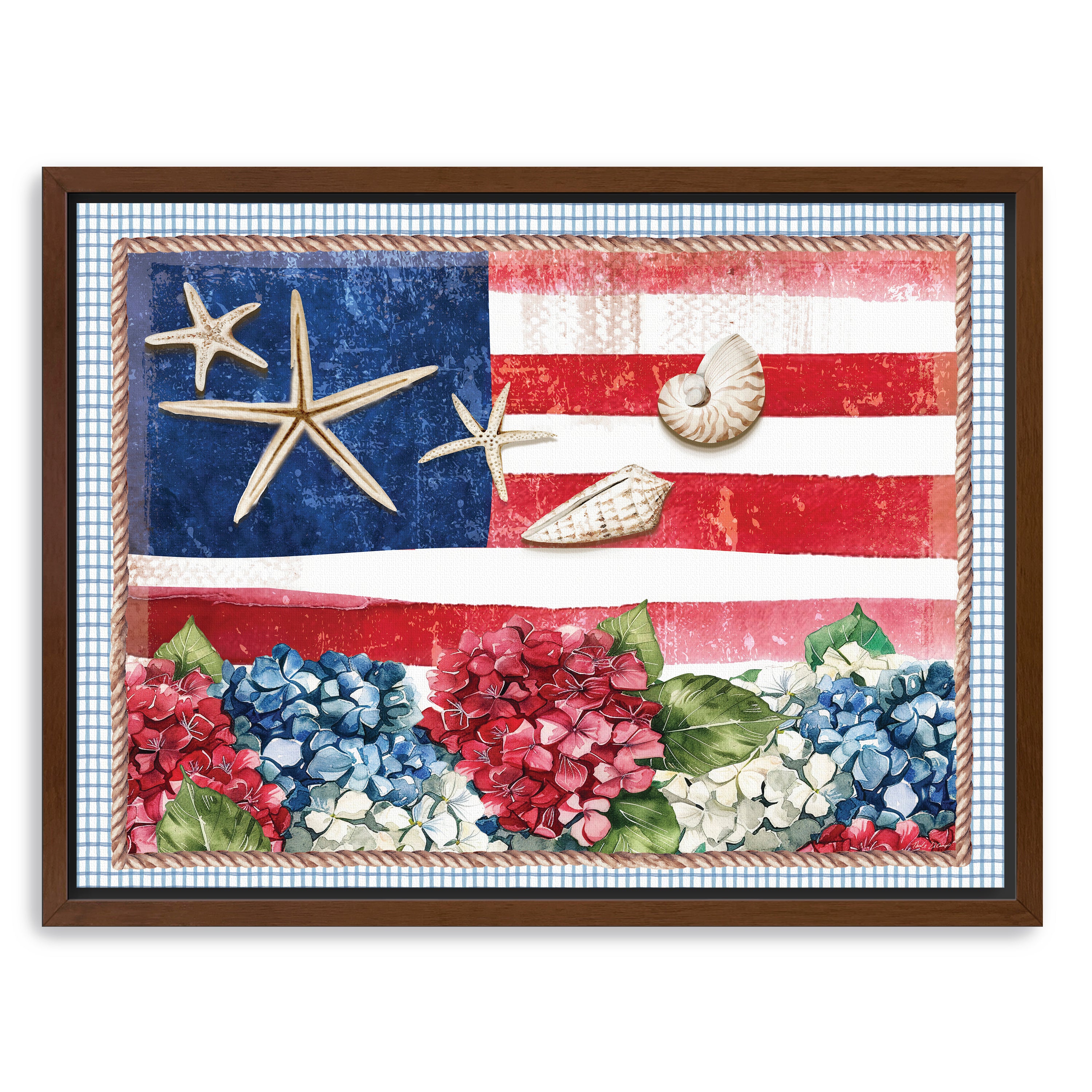 Patriotic Shells II Canvas Giclee