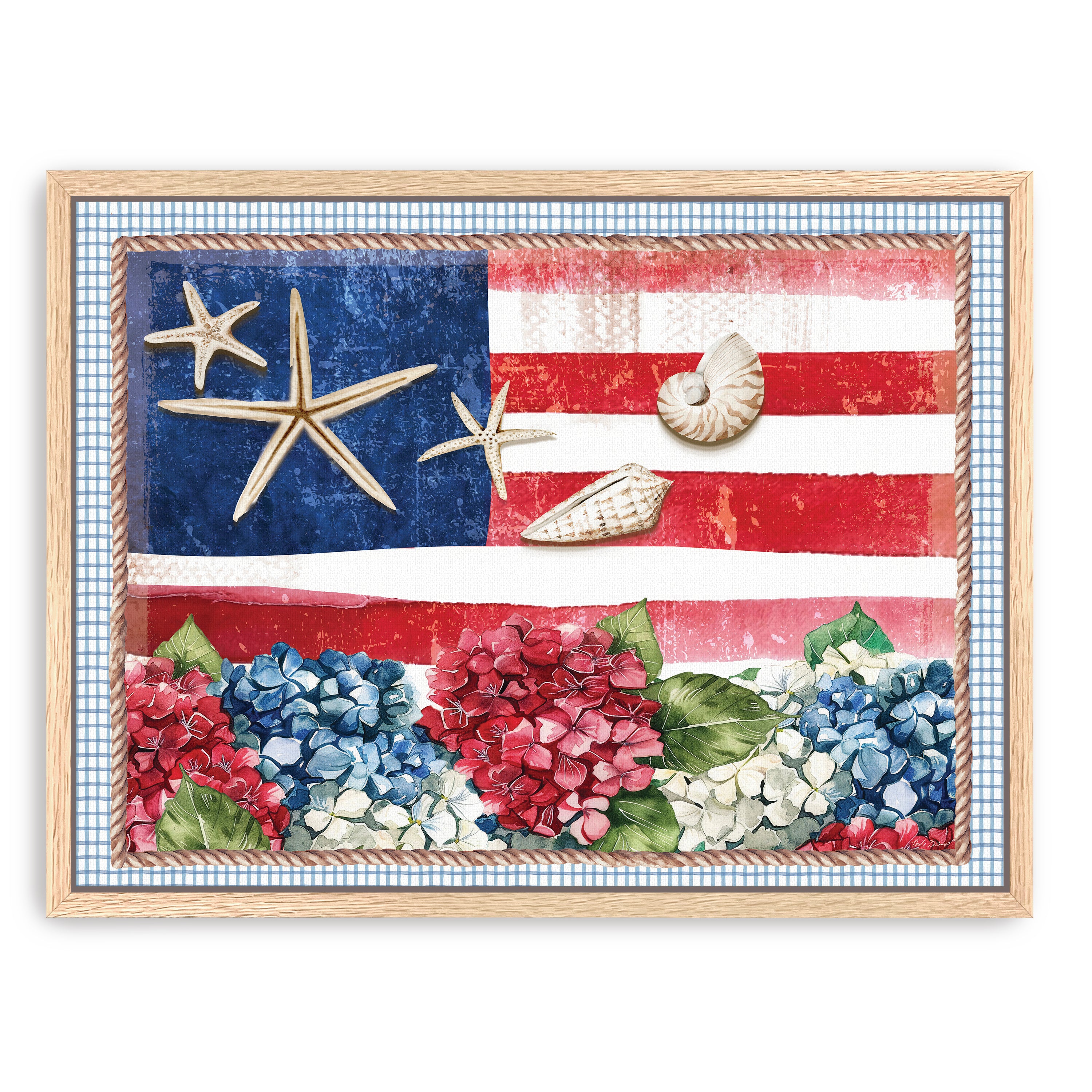 Patriotic Shells II Canvas Giclee
