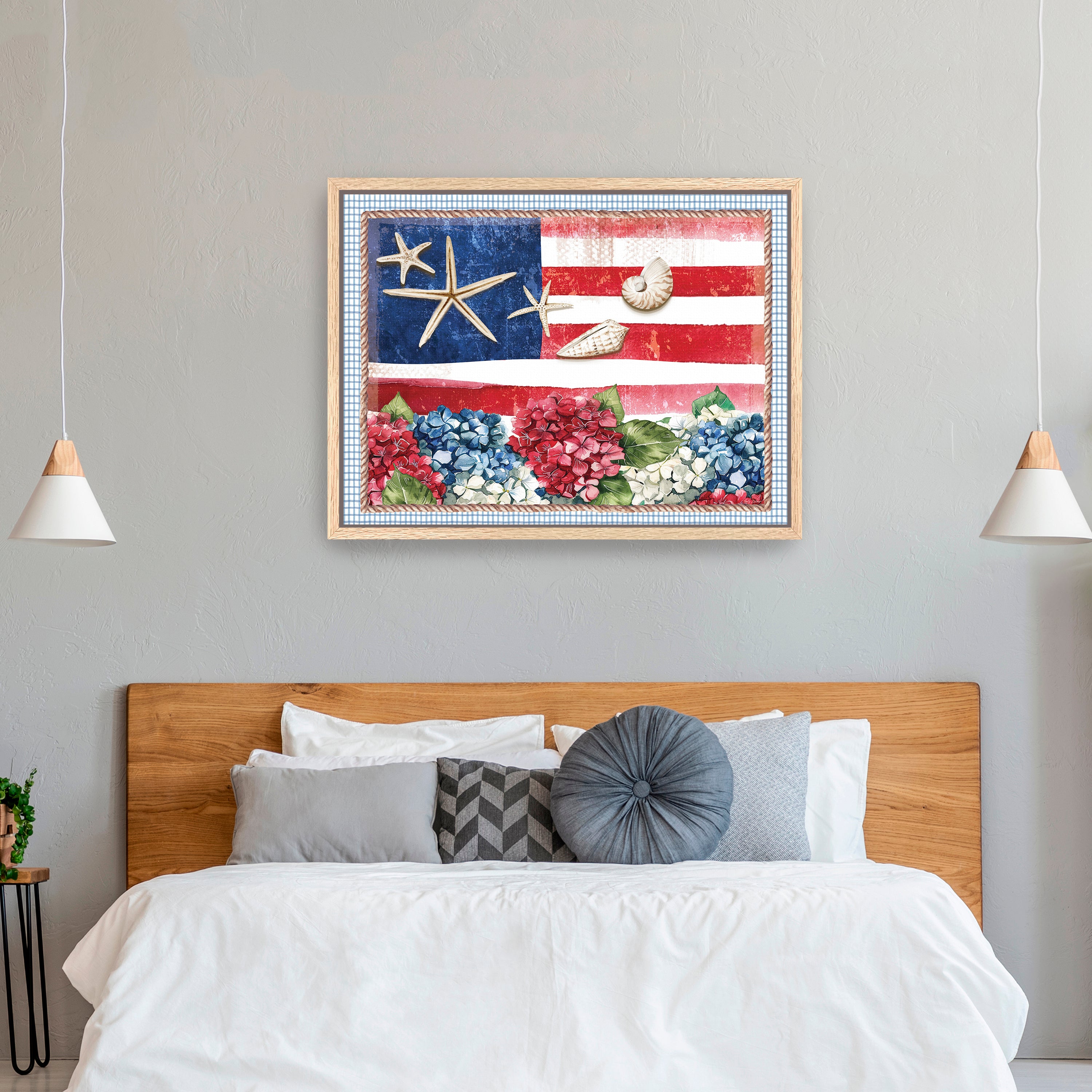 Patriotic Shells II Canvas Giclee