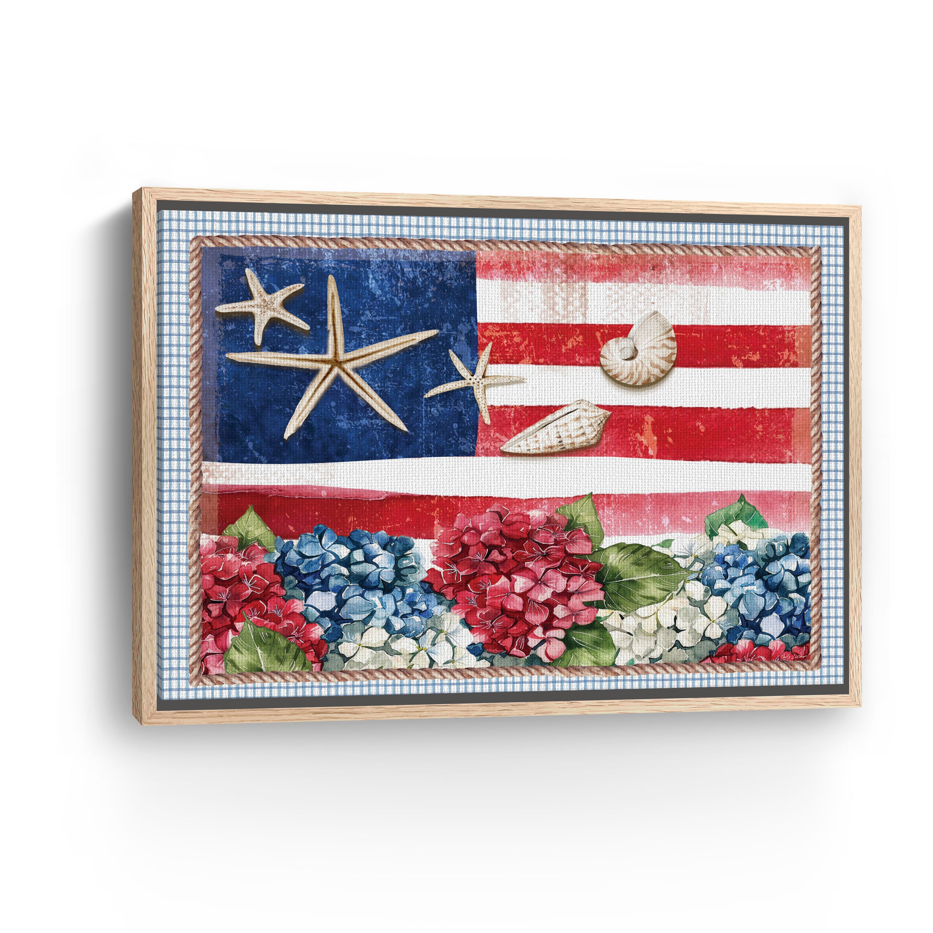 Patriotic Shells II Canvas Giclee