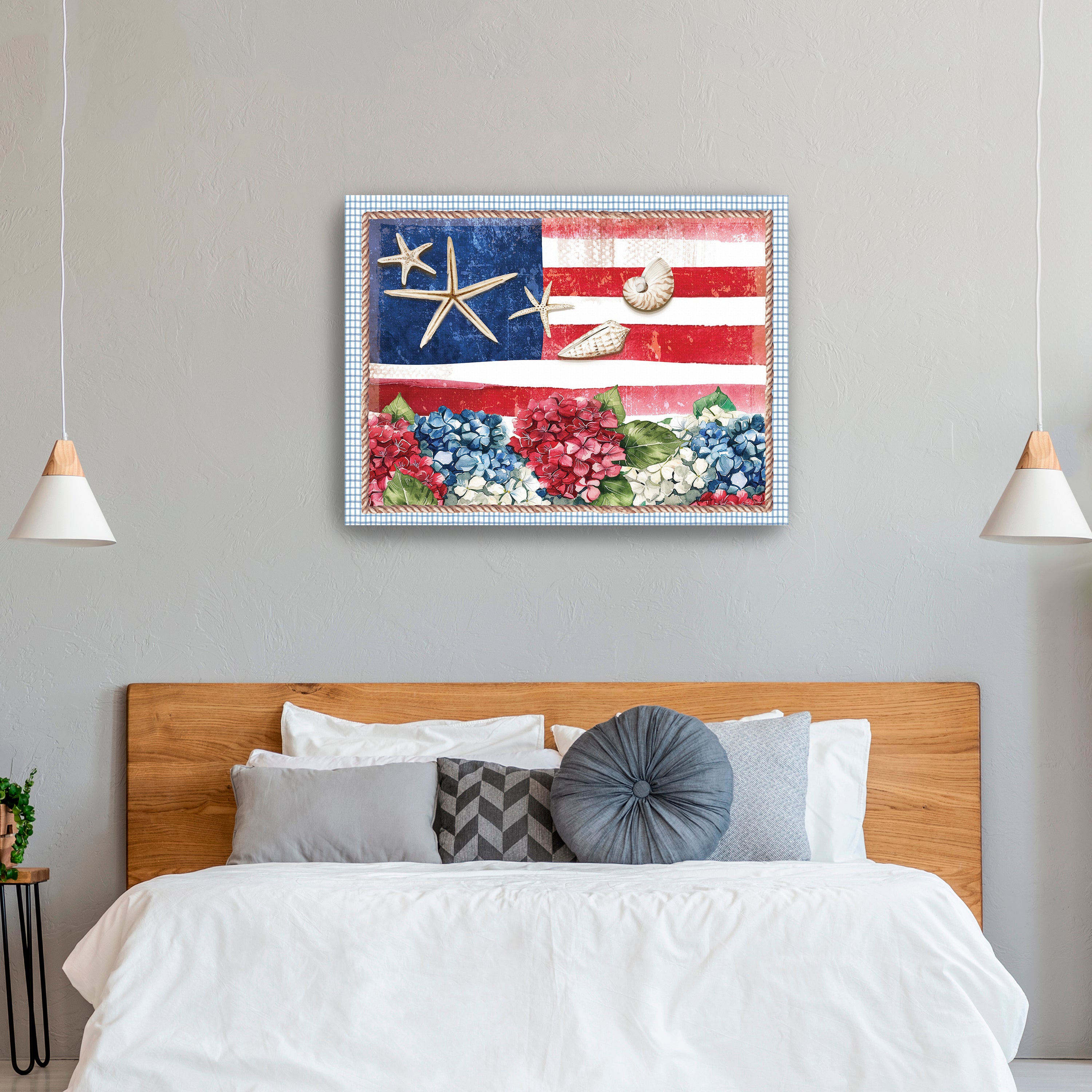 Patriotic Shells II Canvas Giclee