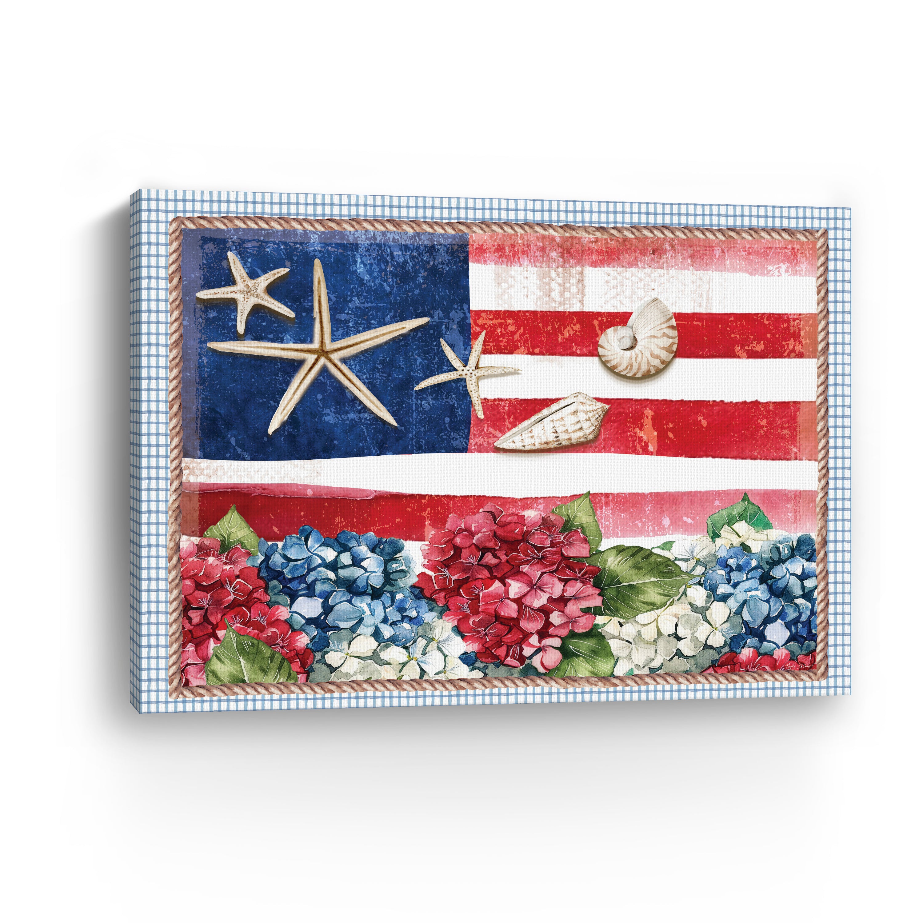 Patriotic Shells II Canvas Giclee
