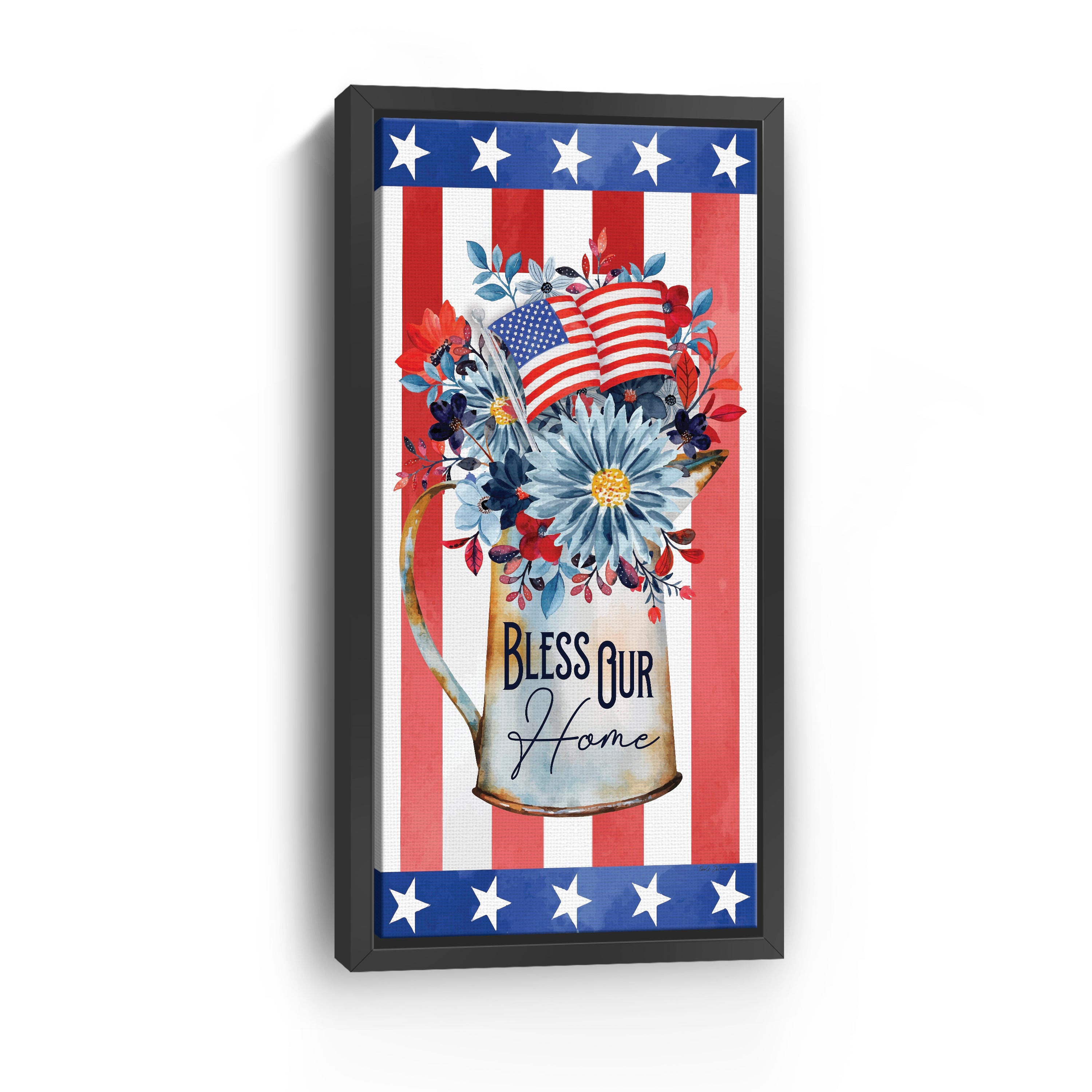 Bless Our Home Bouquet Canvas Giclee