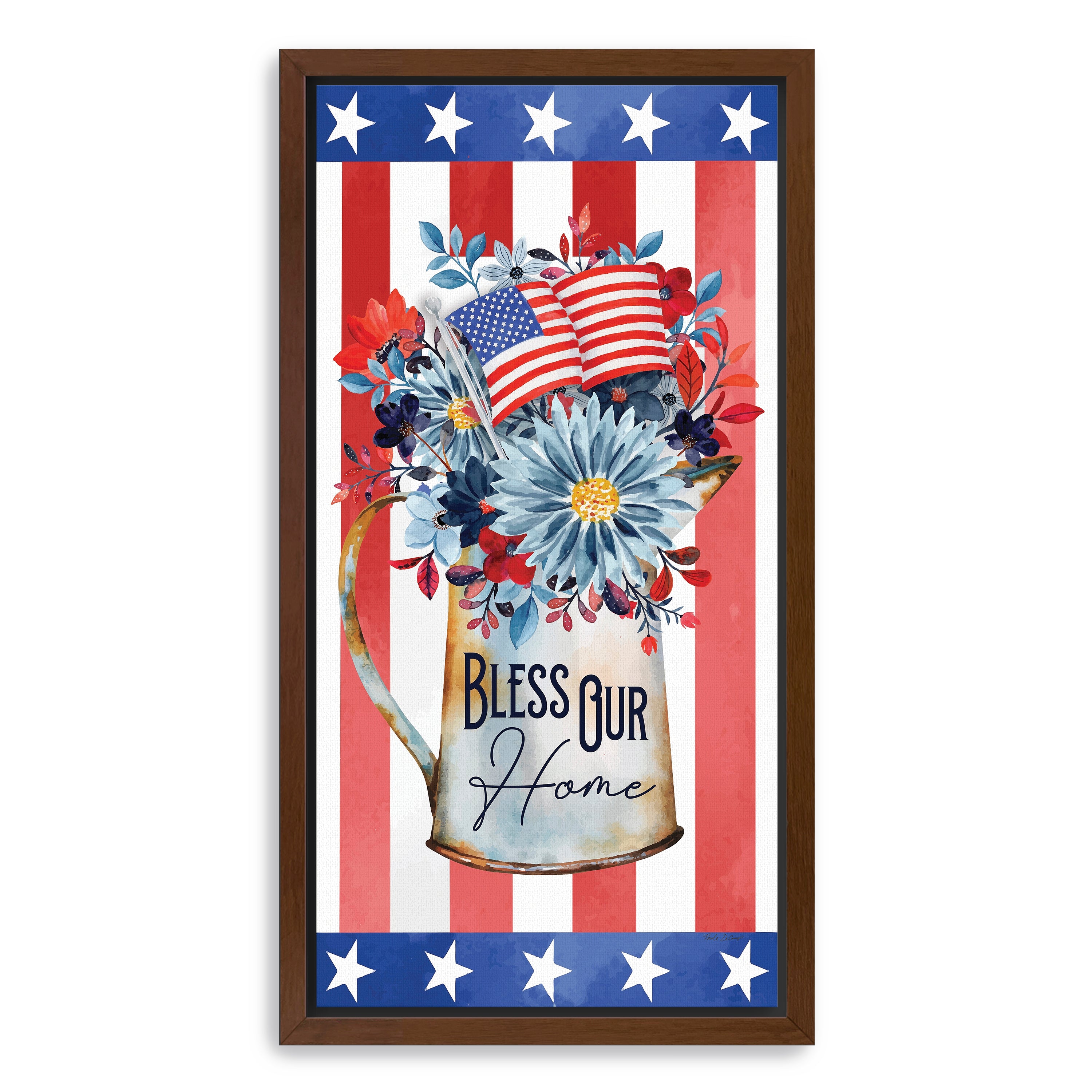 Bless Our Home Bouquet Canvas Giclee
