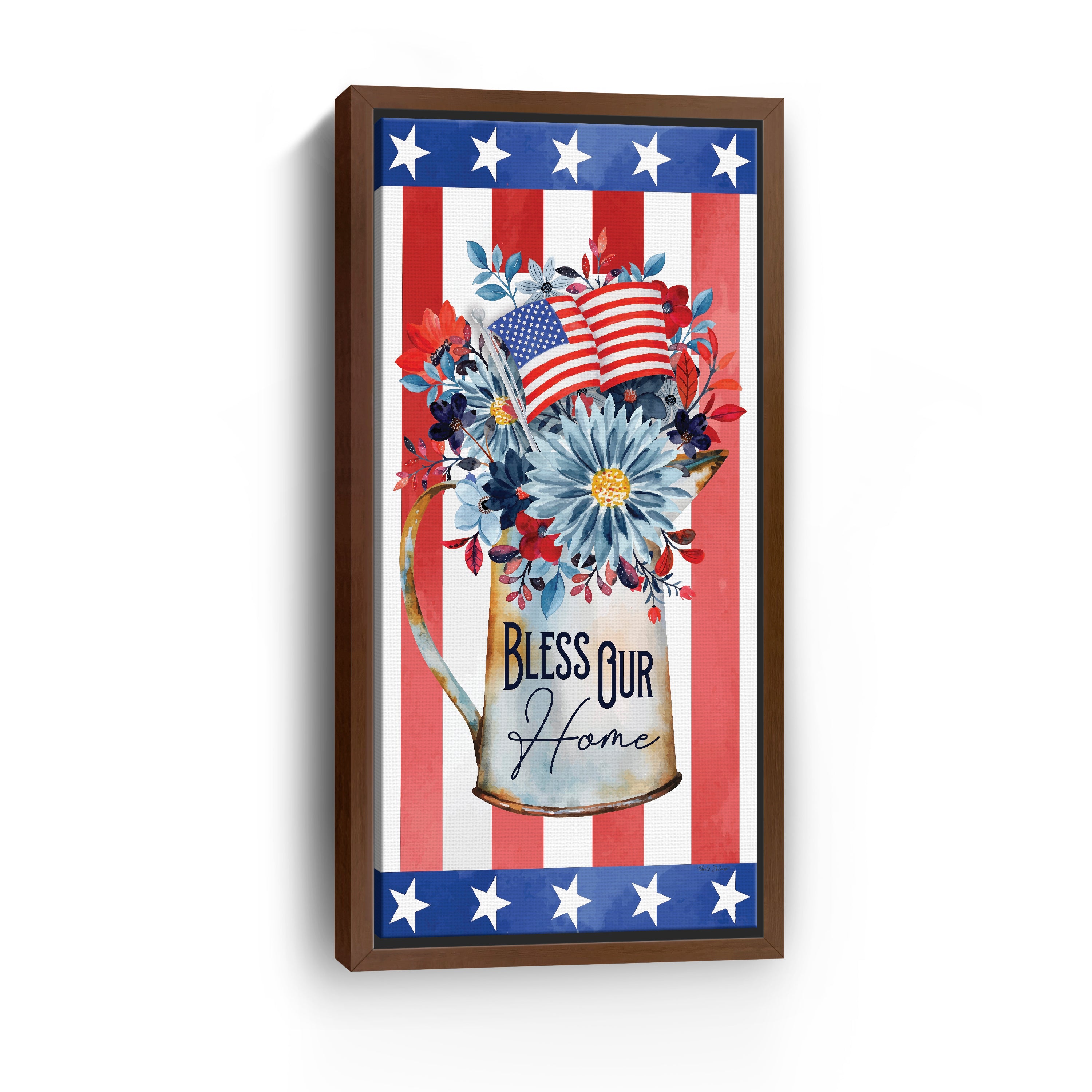 Bless Our Home Bouquet Canvas Giclee