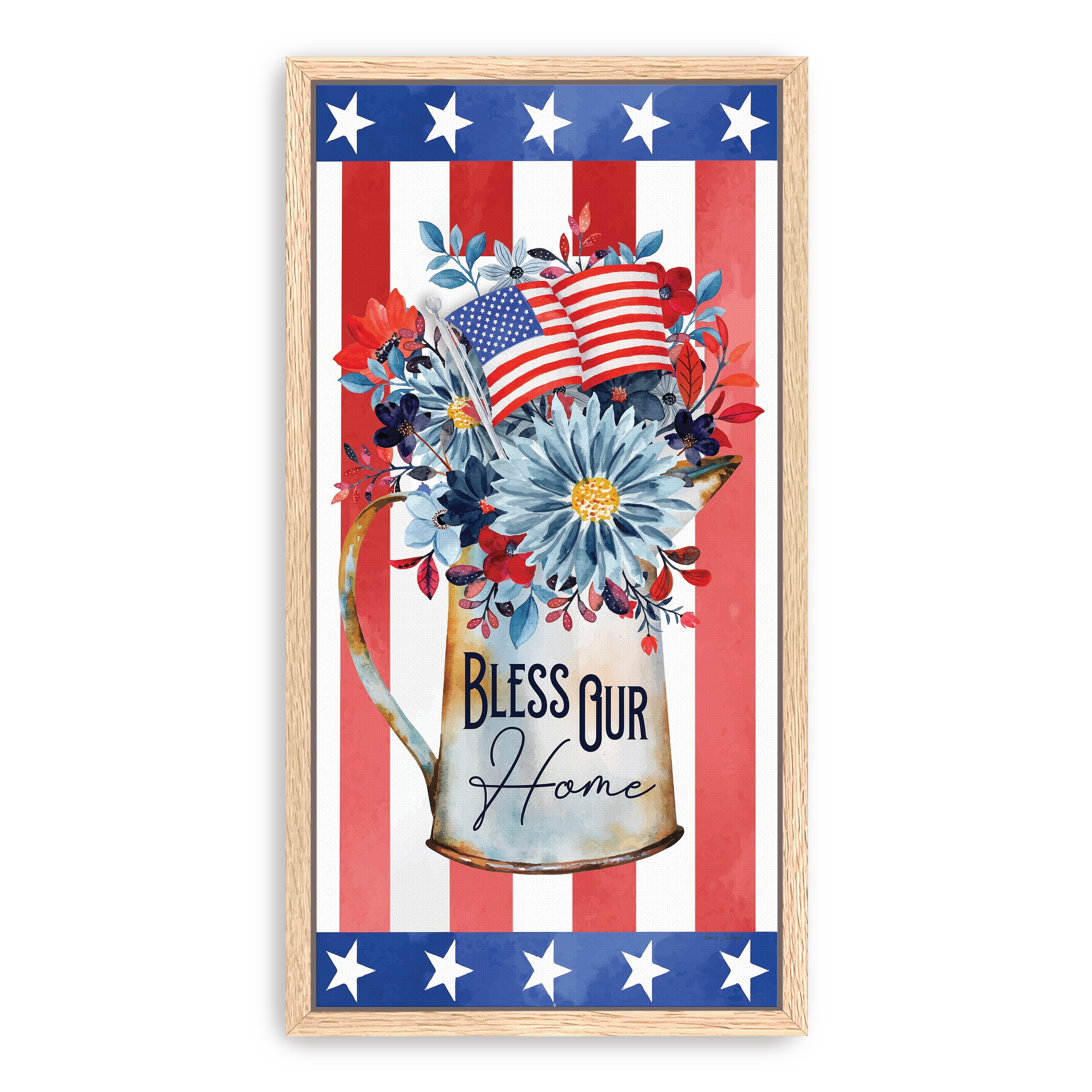 Bless Our Home Bouquet Canvas Giclee