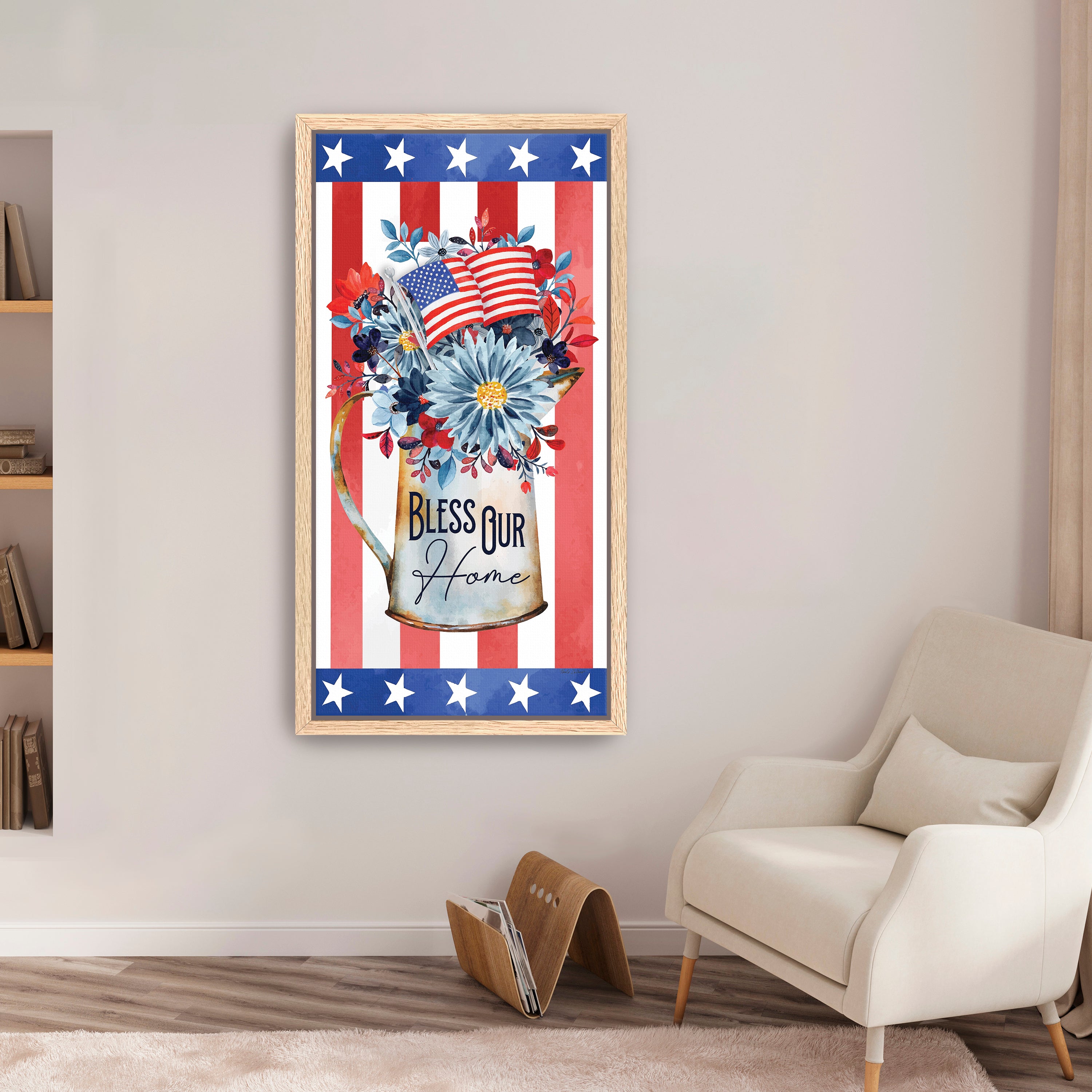 Bless Our Home Bouquet Canvas Giclee