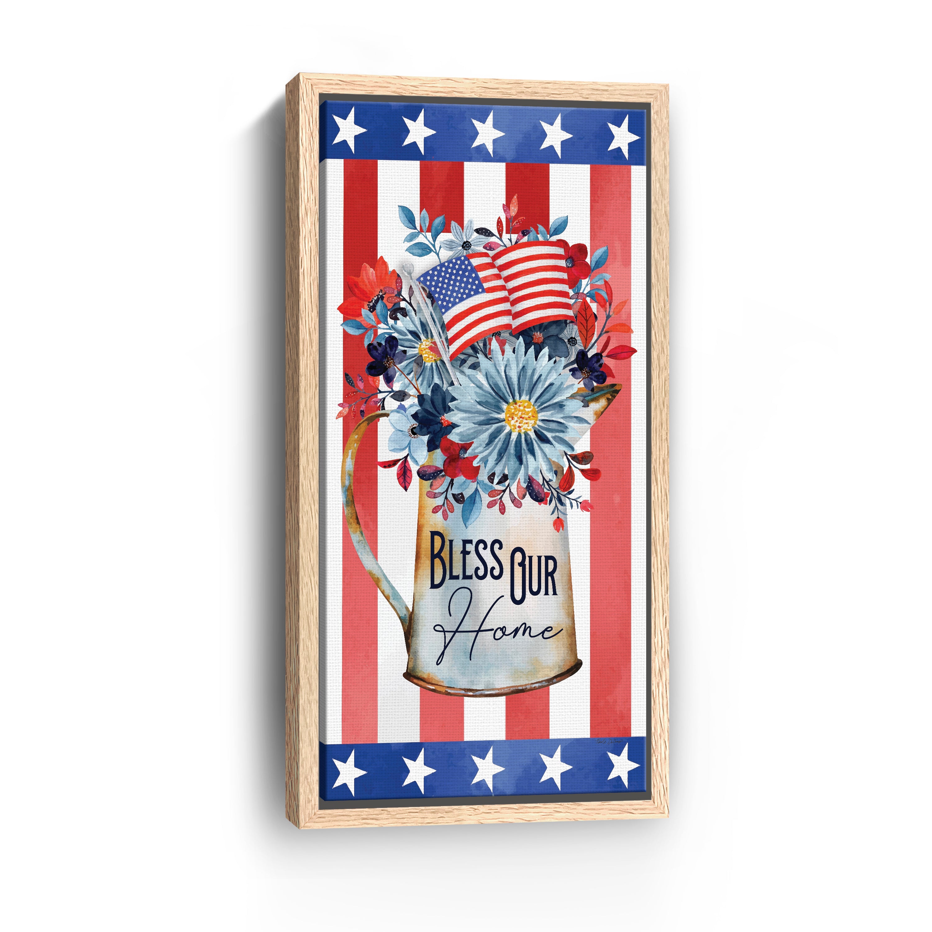 Bless Our Home Bouquet Canvas Giclee