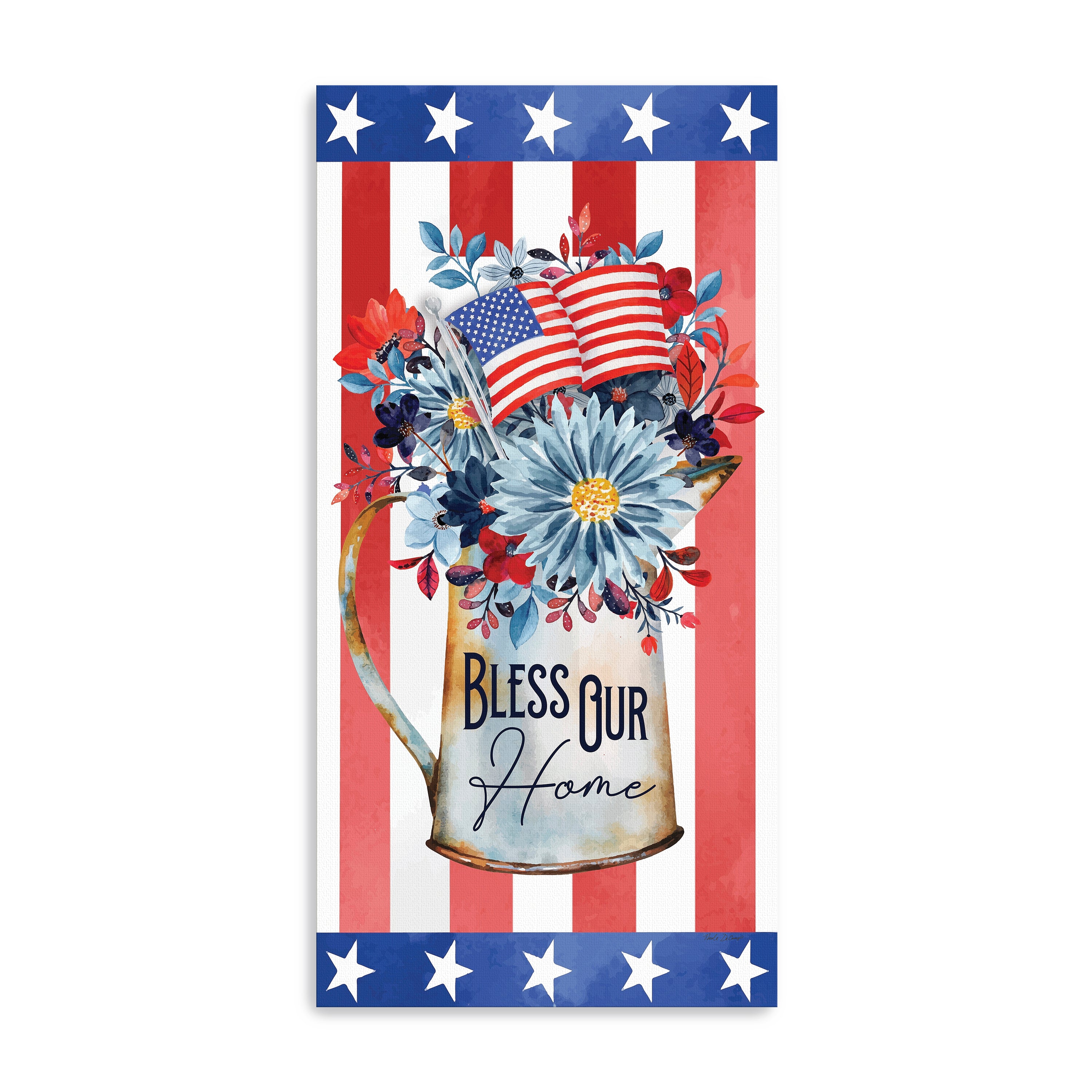Bless Our Home Bouquet Canvas Giclee