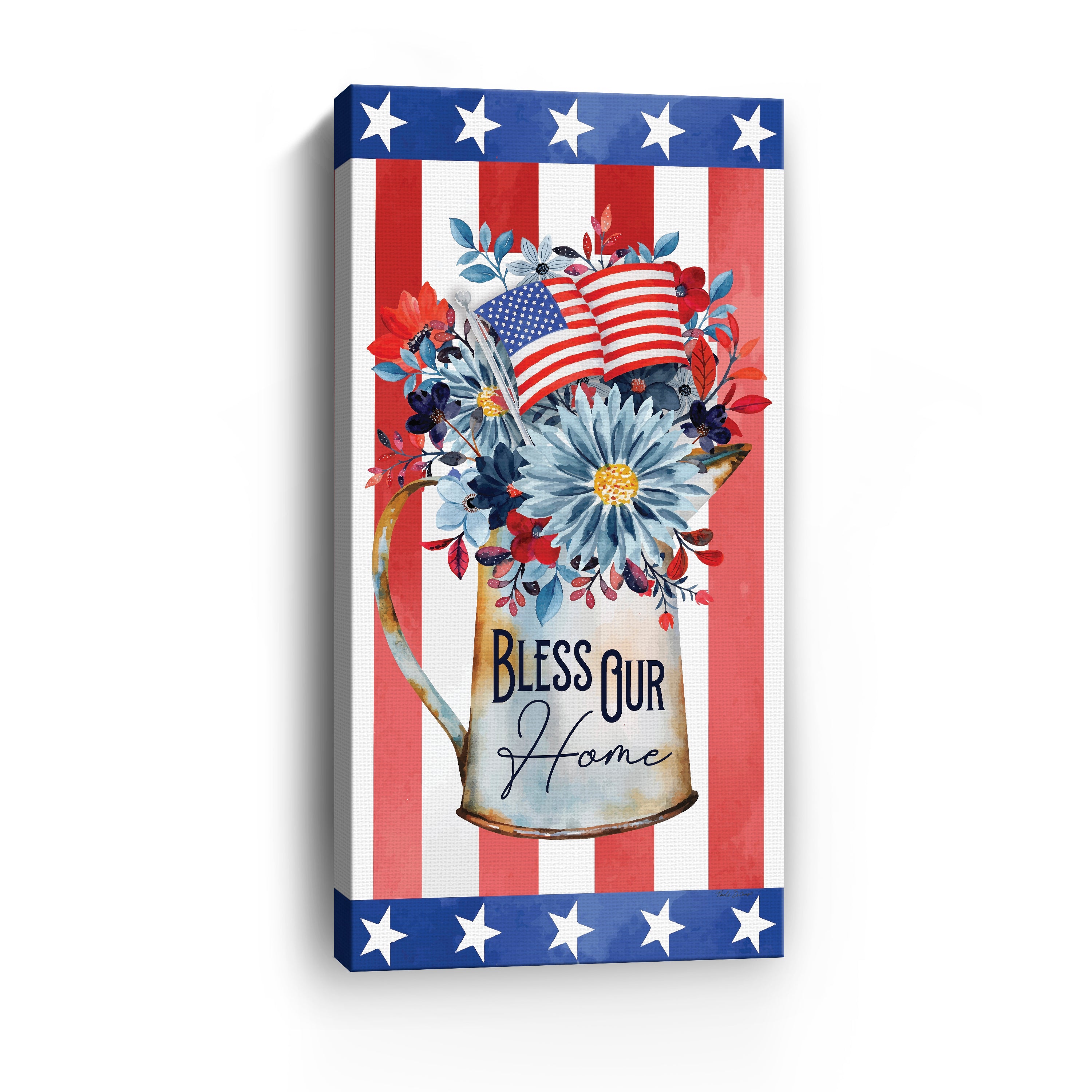 Bless Our Home Bouquet Canvas Giclee