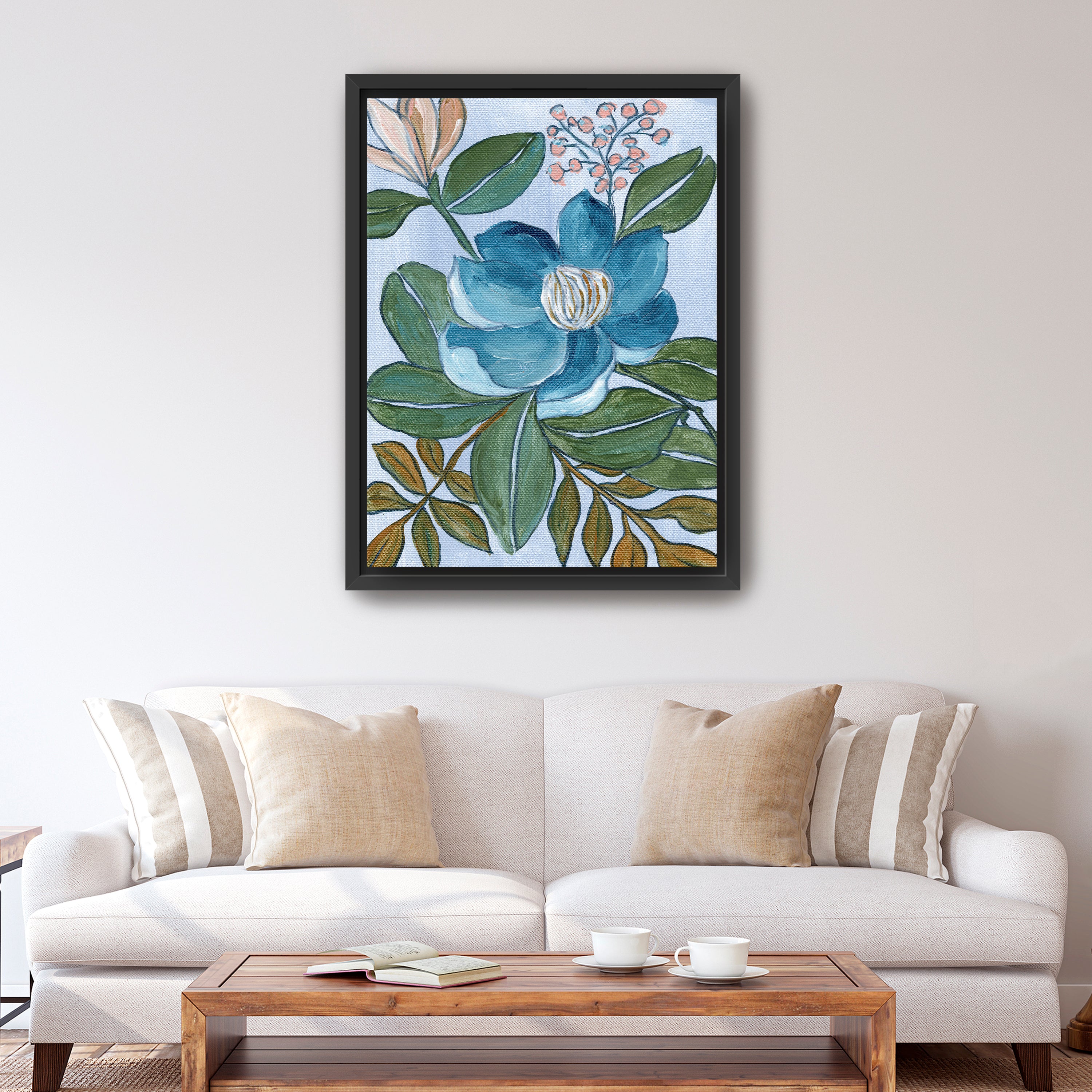 Blue Blossom Canvas Giclee
