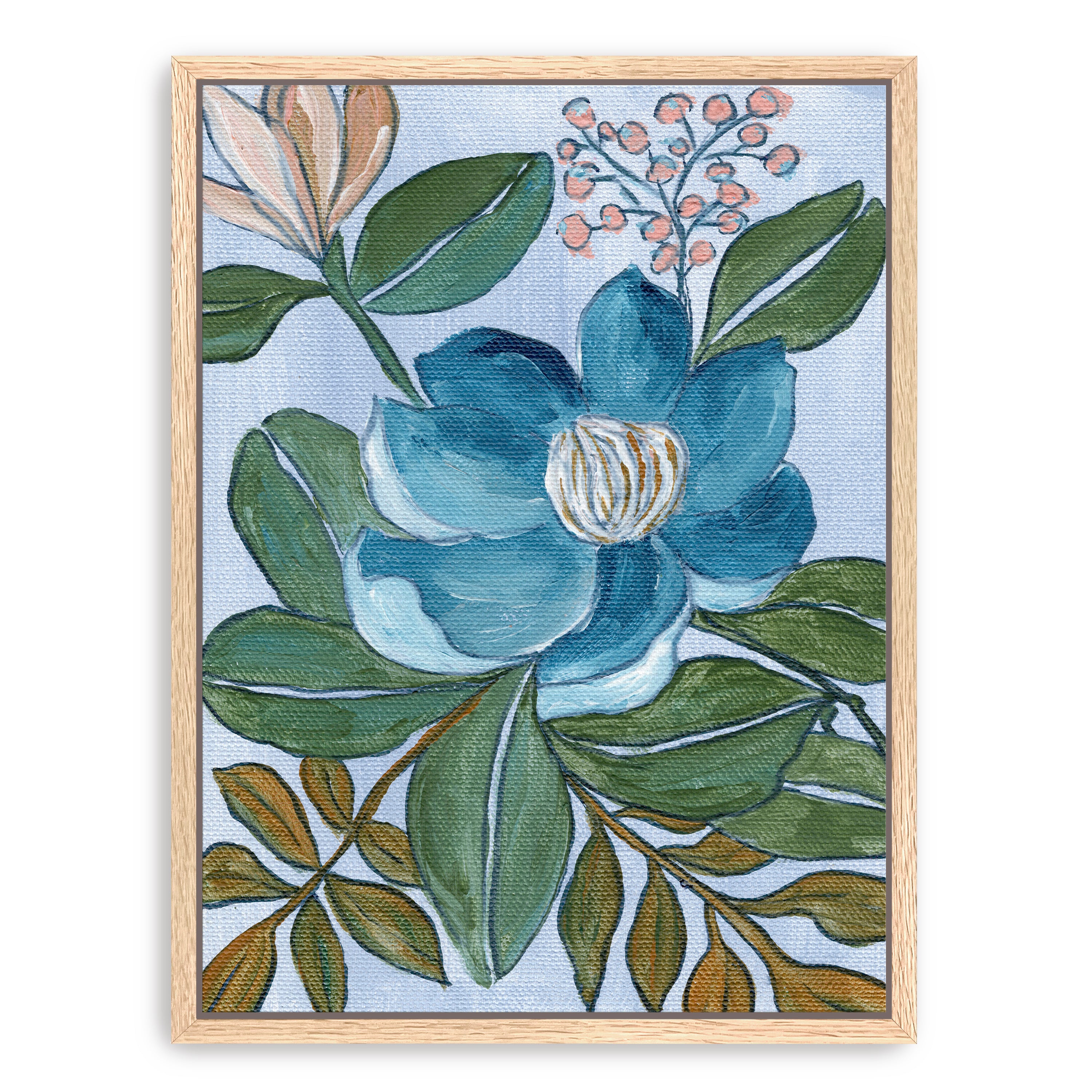 Blue Blossom Canvas Giclee