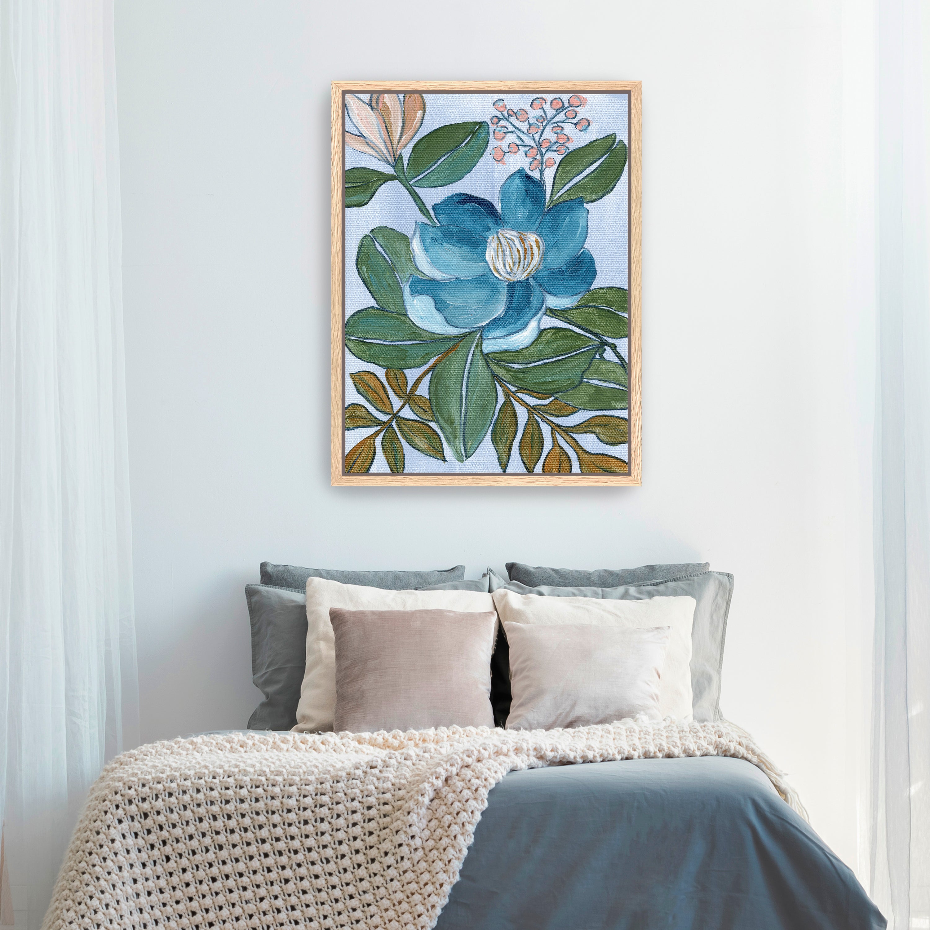 Blue Blossom Canvas Giclee