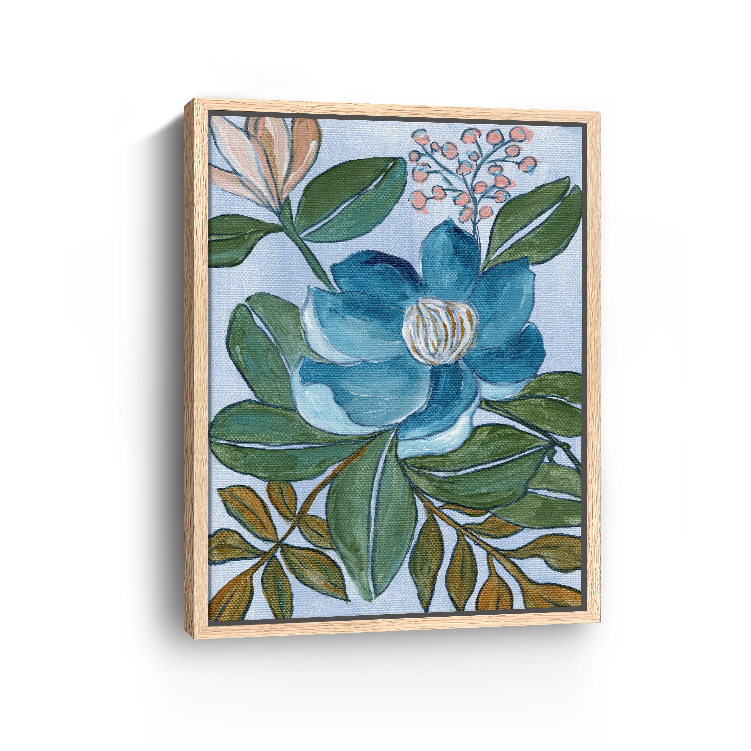 Blue Blossom Canvas Giclee