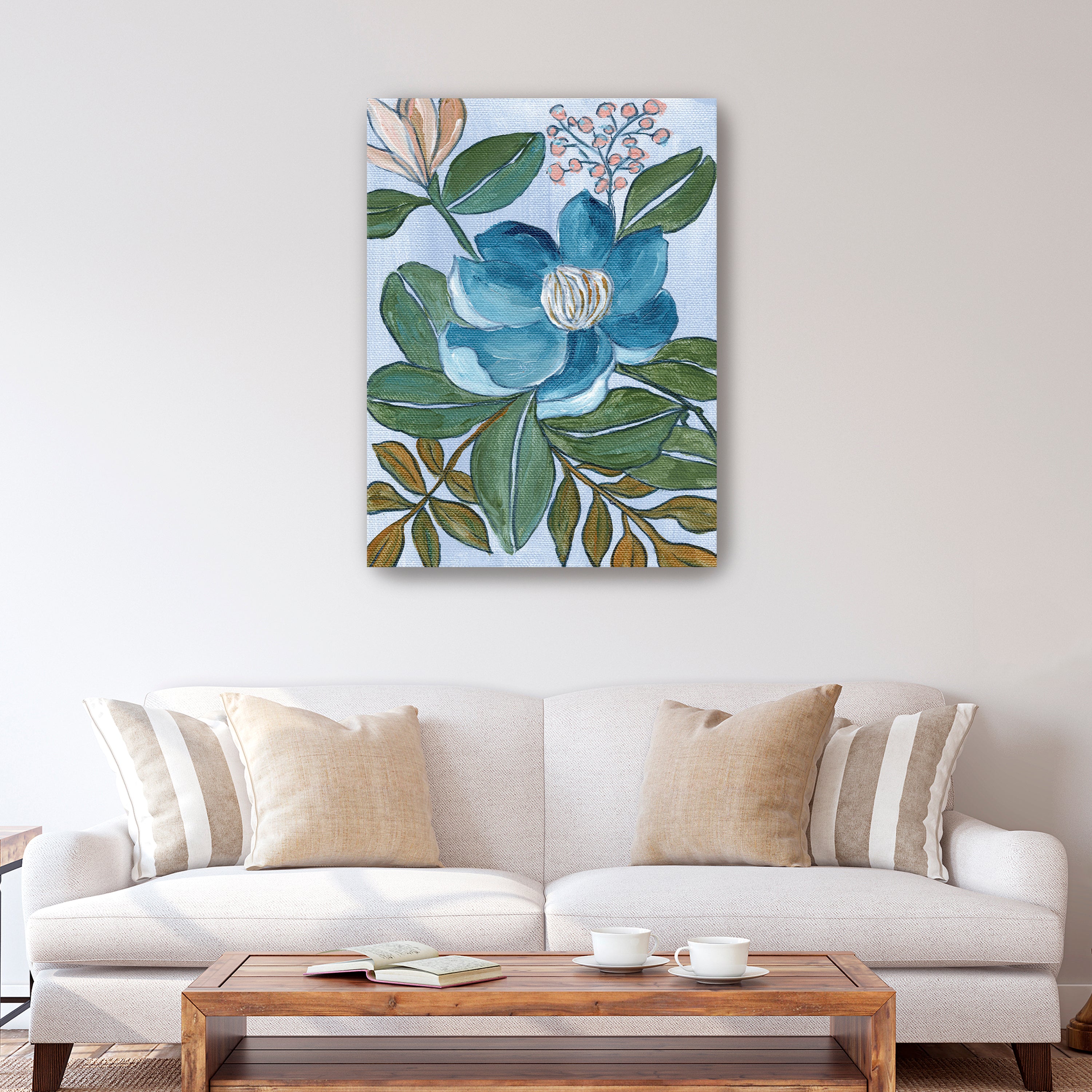 Blue Blossom Canvas Giclee
