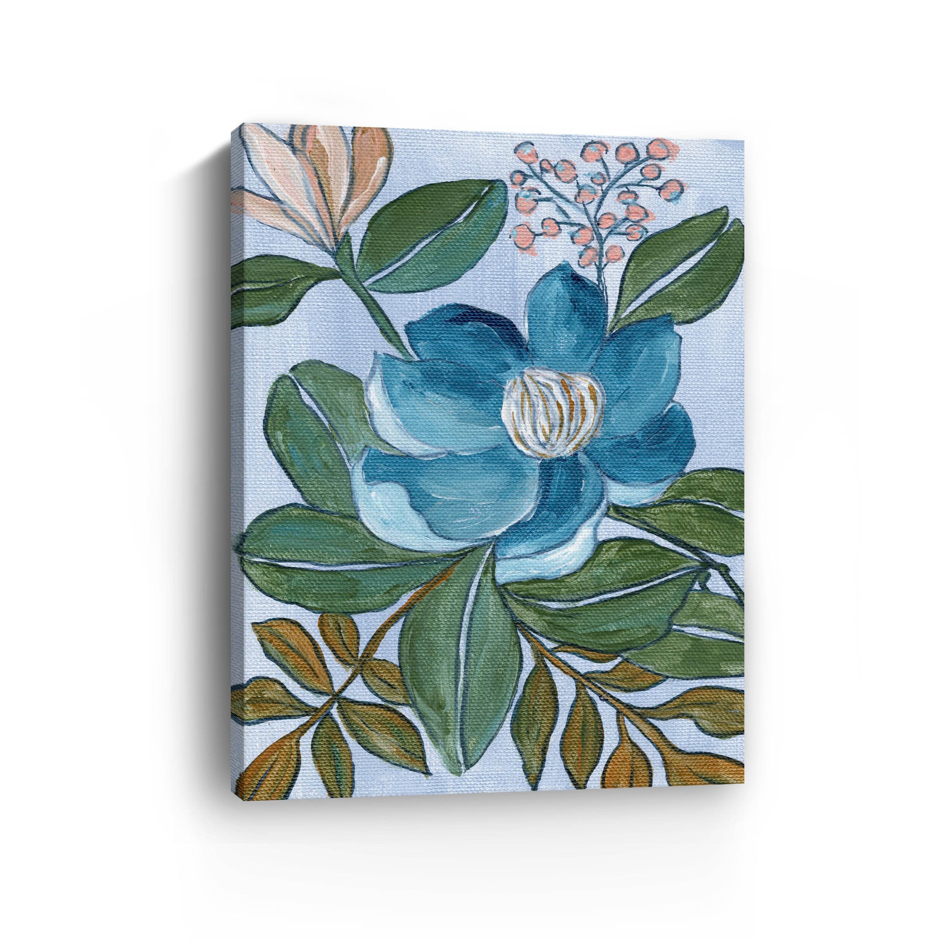 Blue Blossom Canvas Giclee