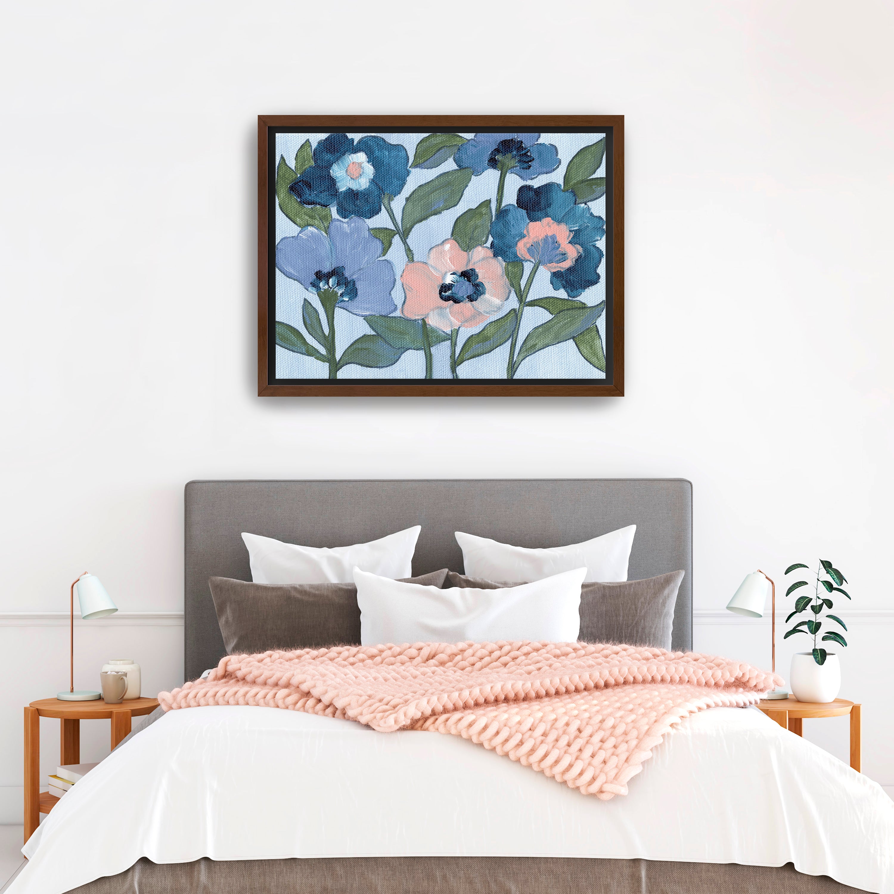 Pink Flowers Canvas Giclee