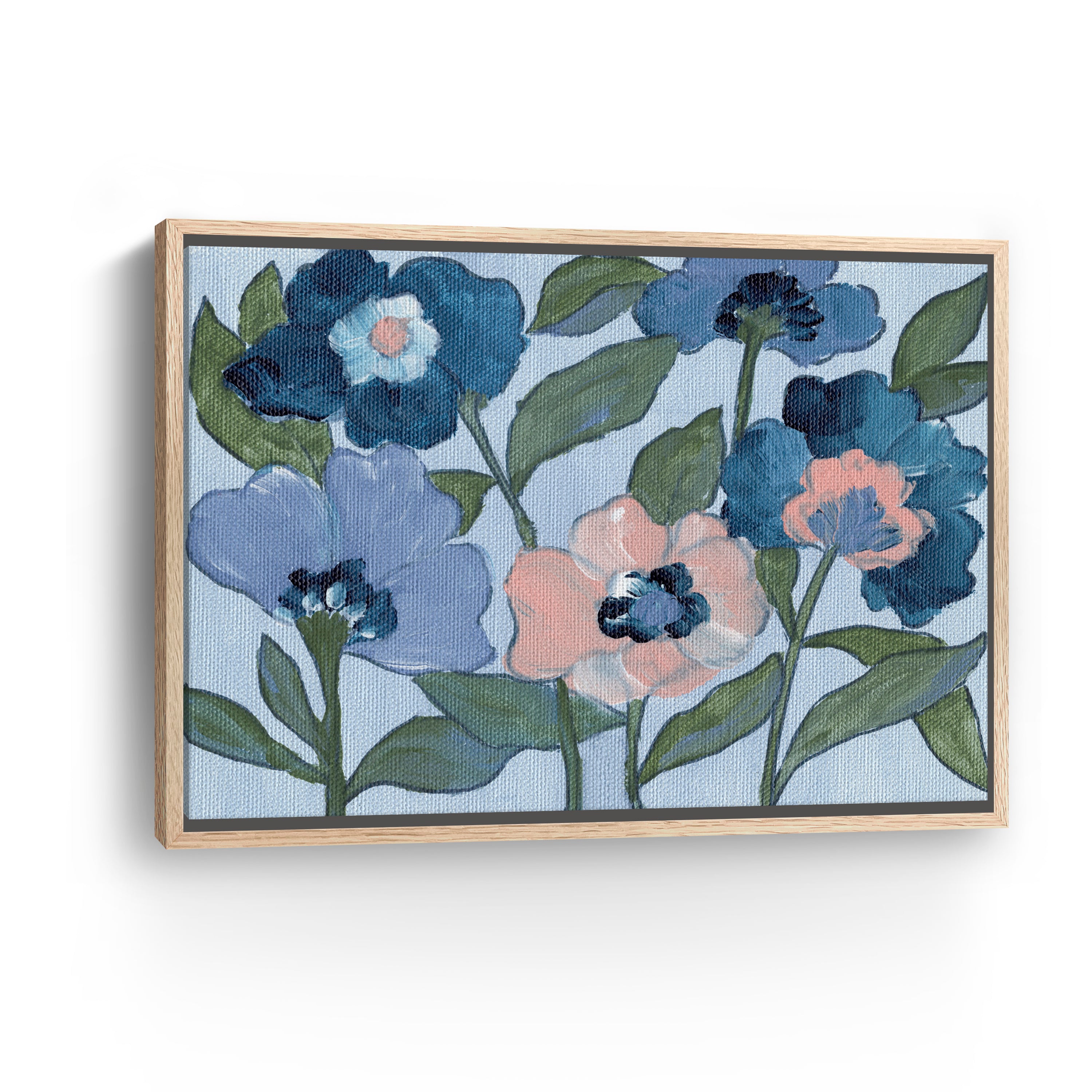 Pink Flowers Canvas Giclee