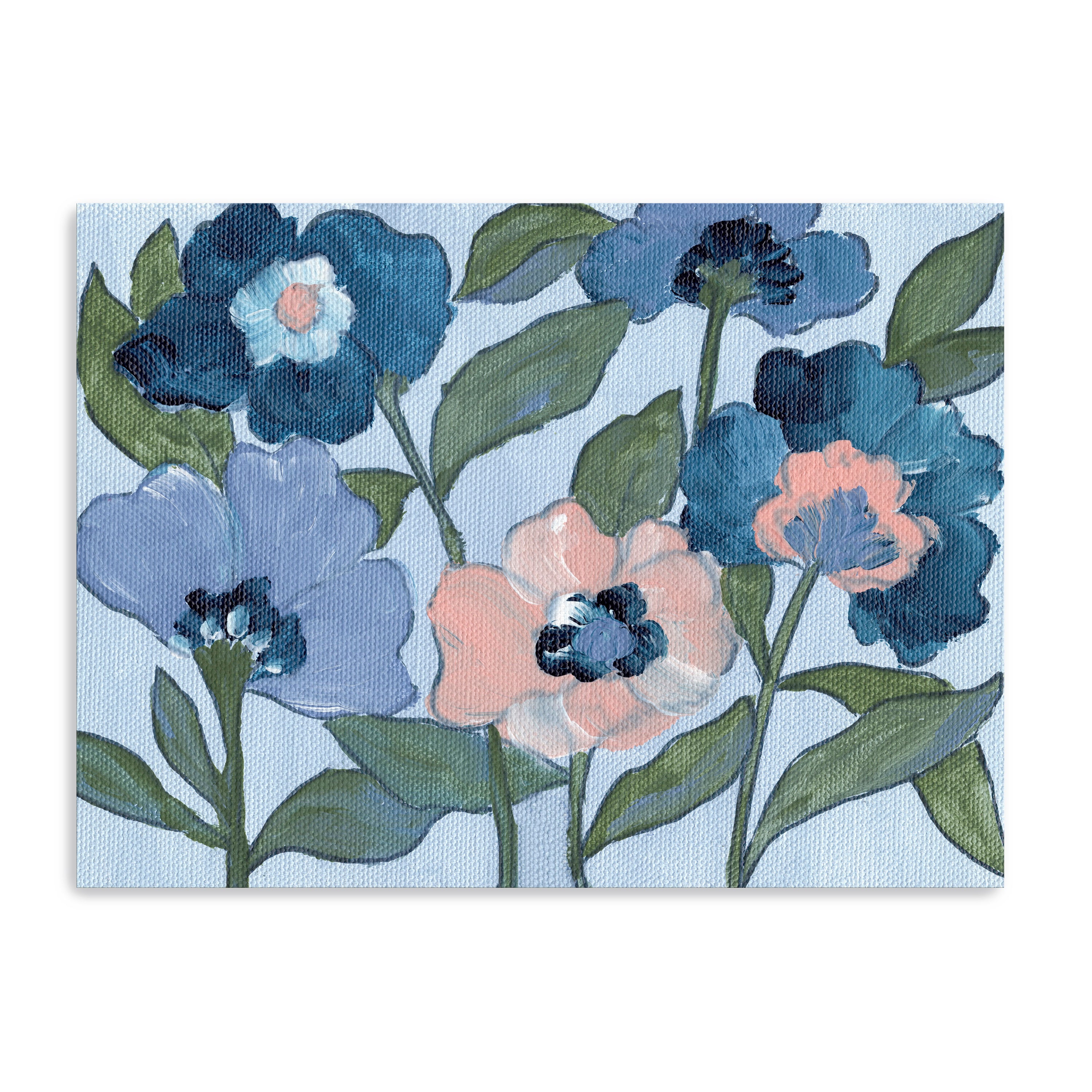 Pink Flowers Canvas Giclee