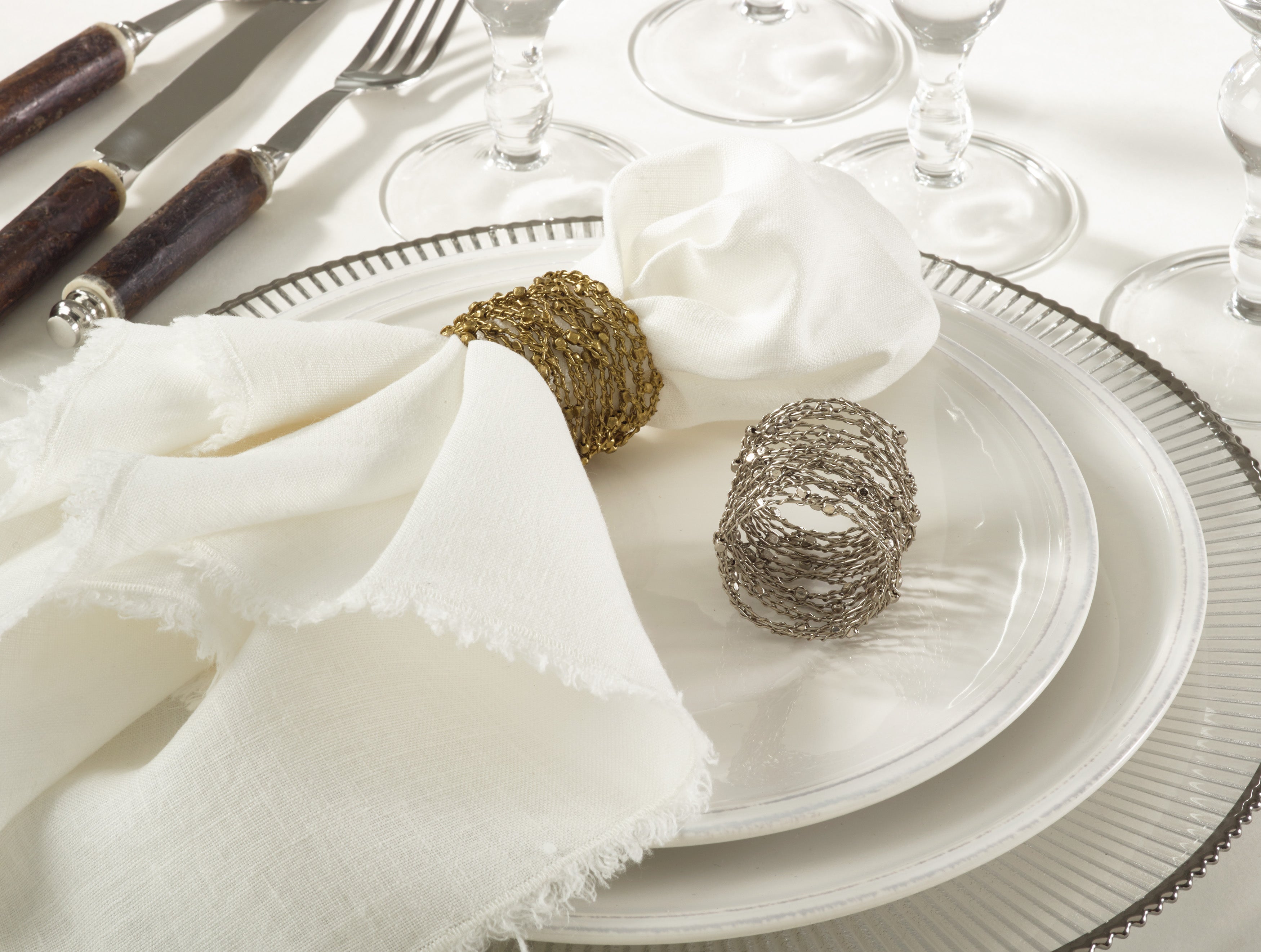 Metal Design Napkin Ring, Set of 4