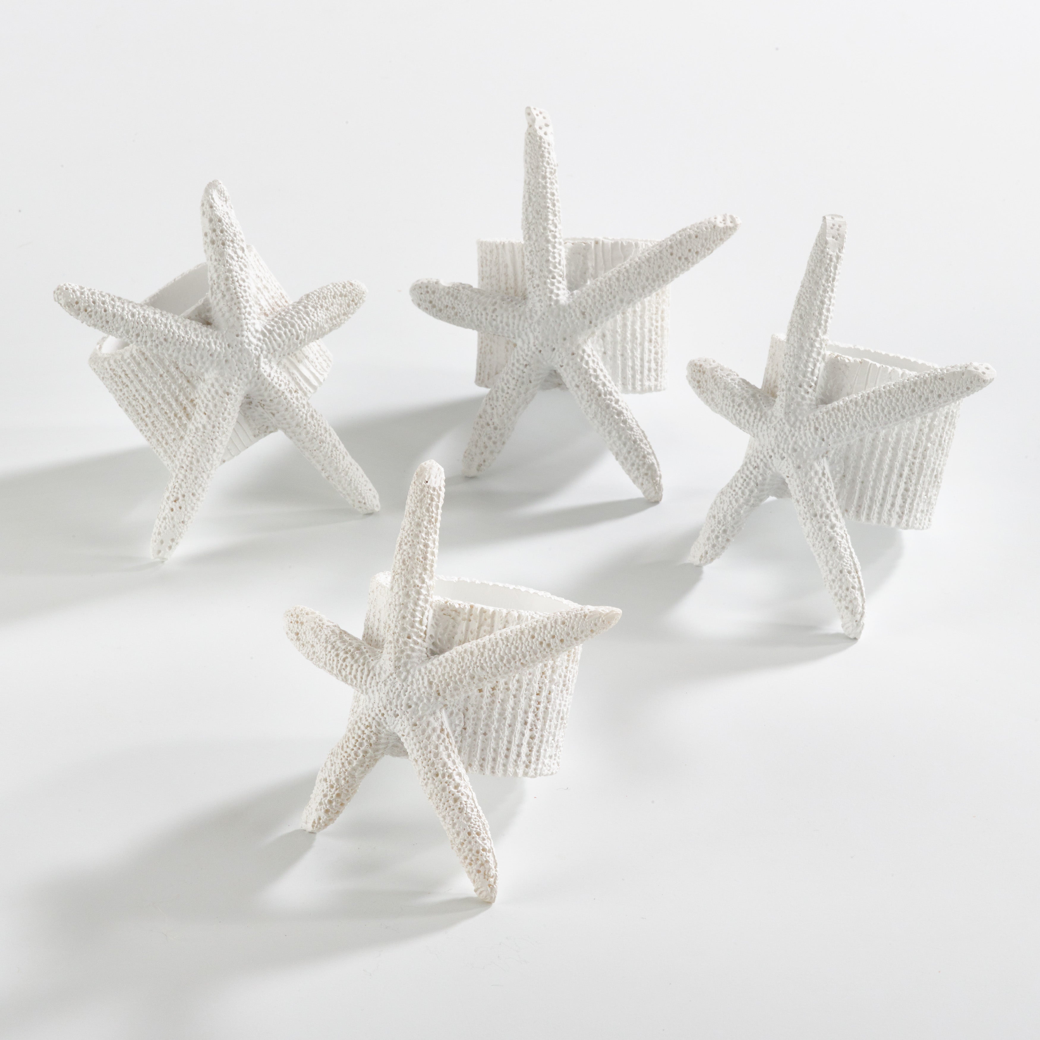 Neptune Collection Starfish Napkin Ring, Set of 4