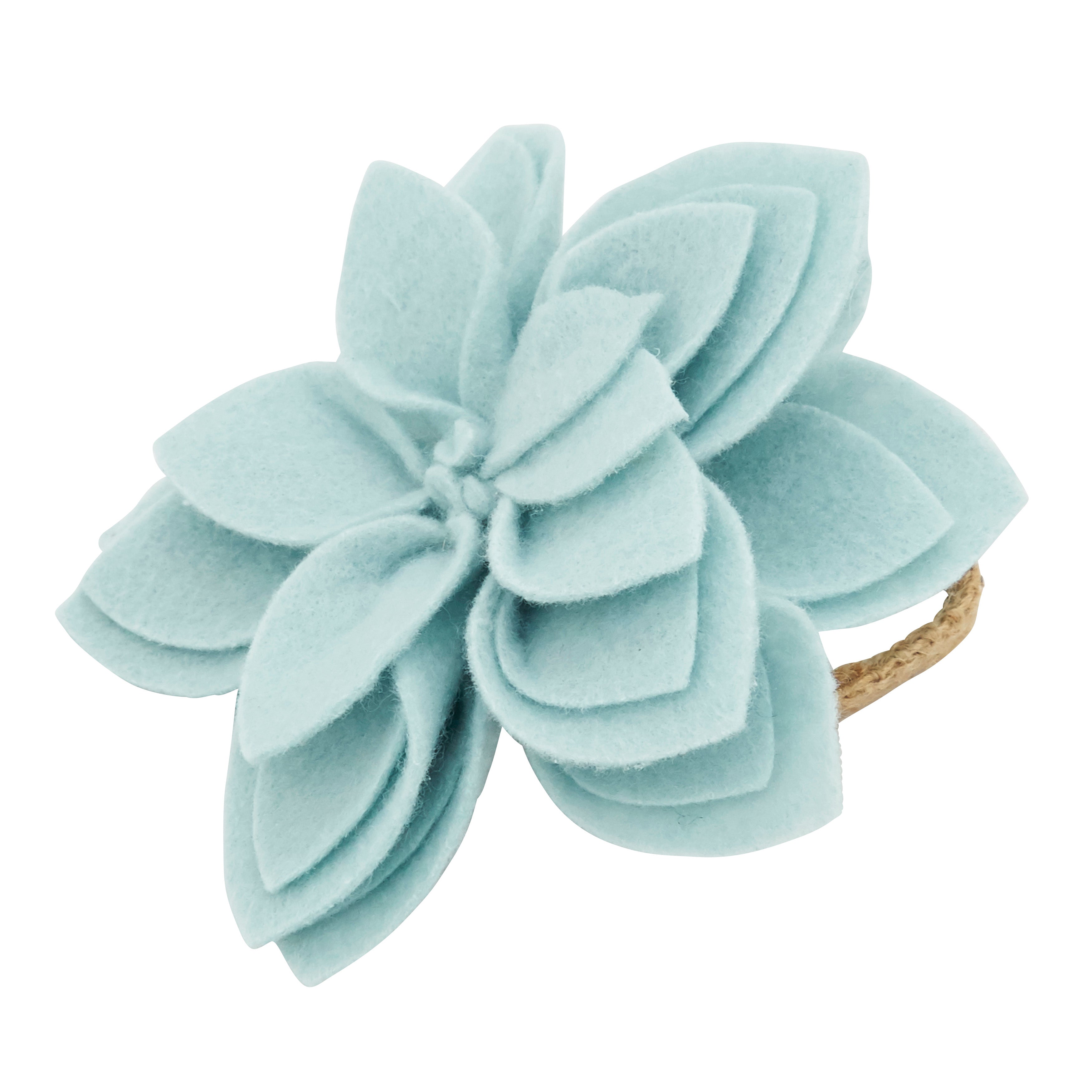 Felt Blossom Napkin Rings, Set of 4